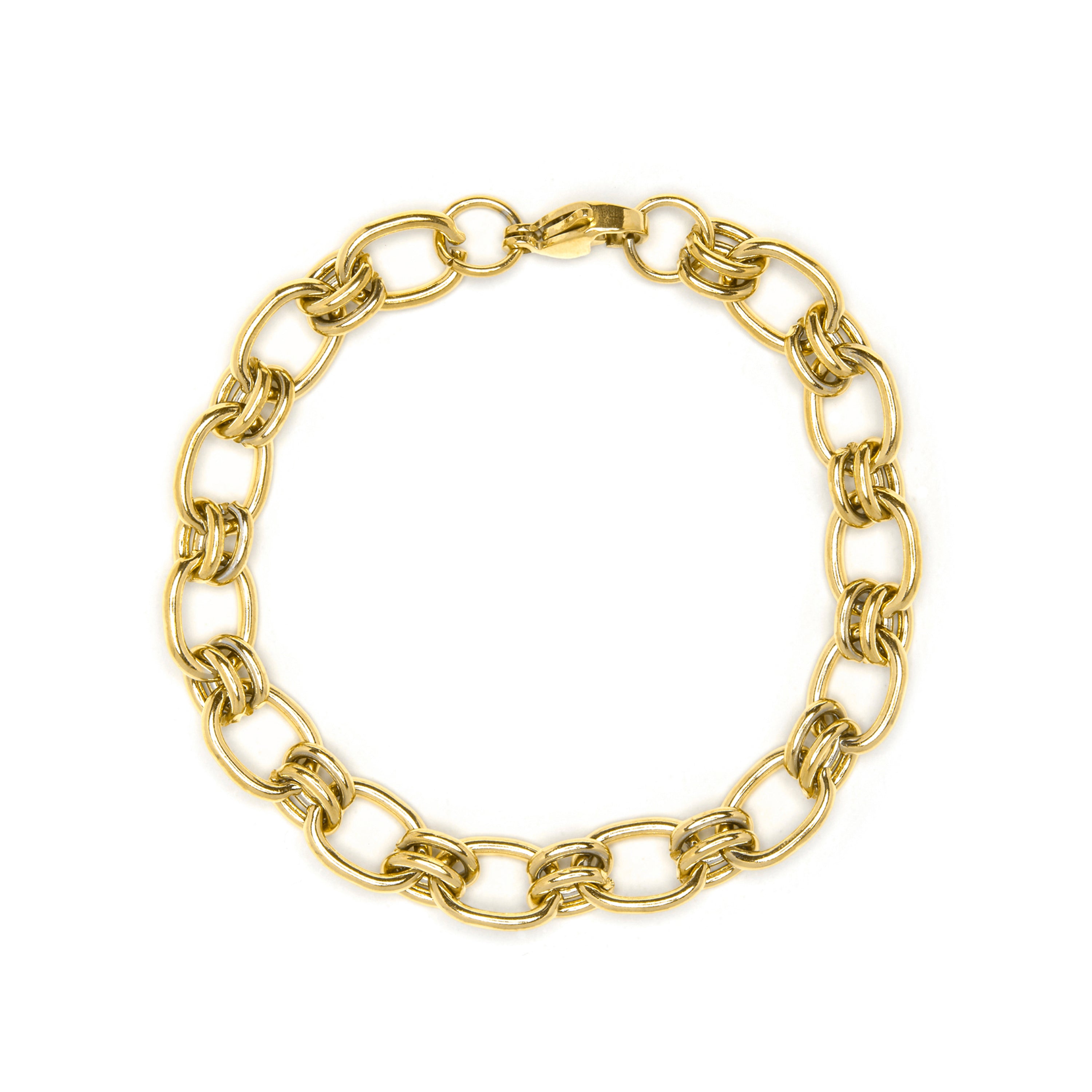 Pulsera acabado en oro amarillo 18k - Haloy