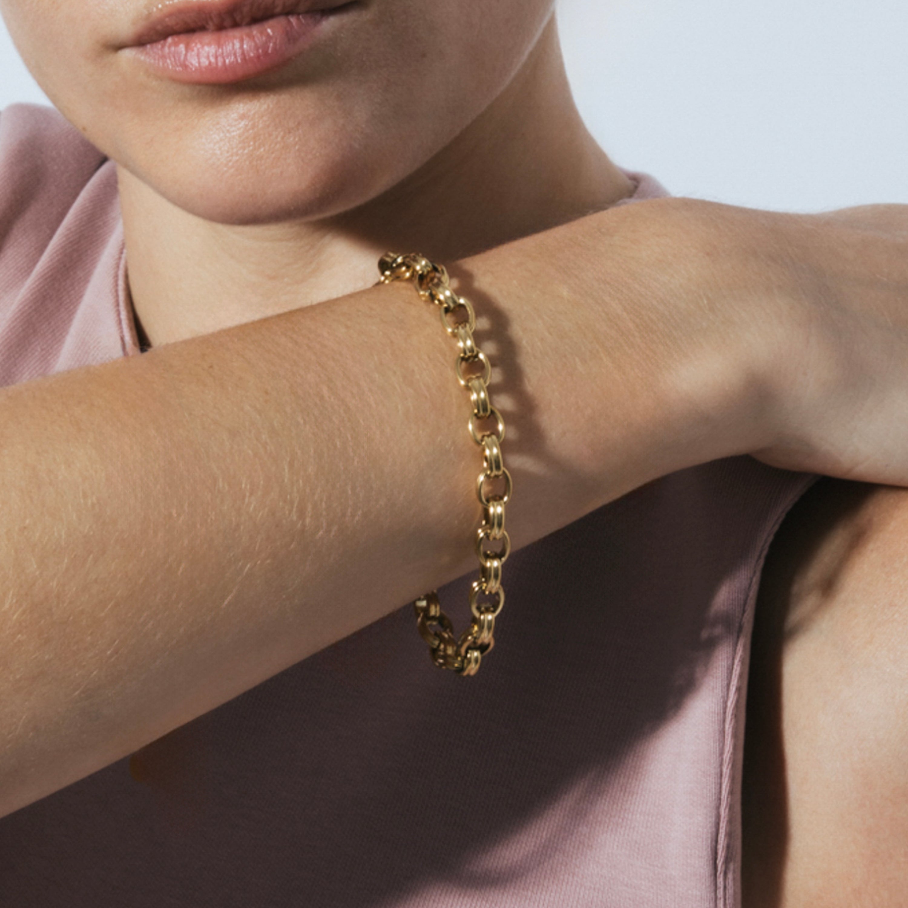 Pulsera acabado en oro amarillo 18k - Haloy