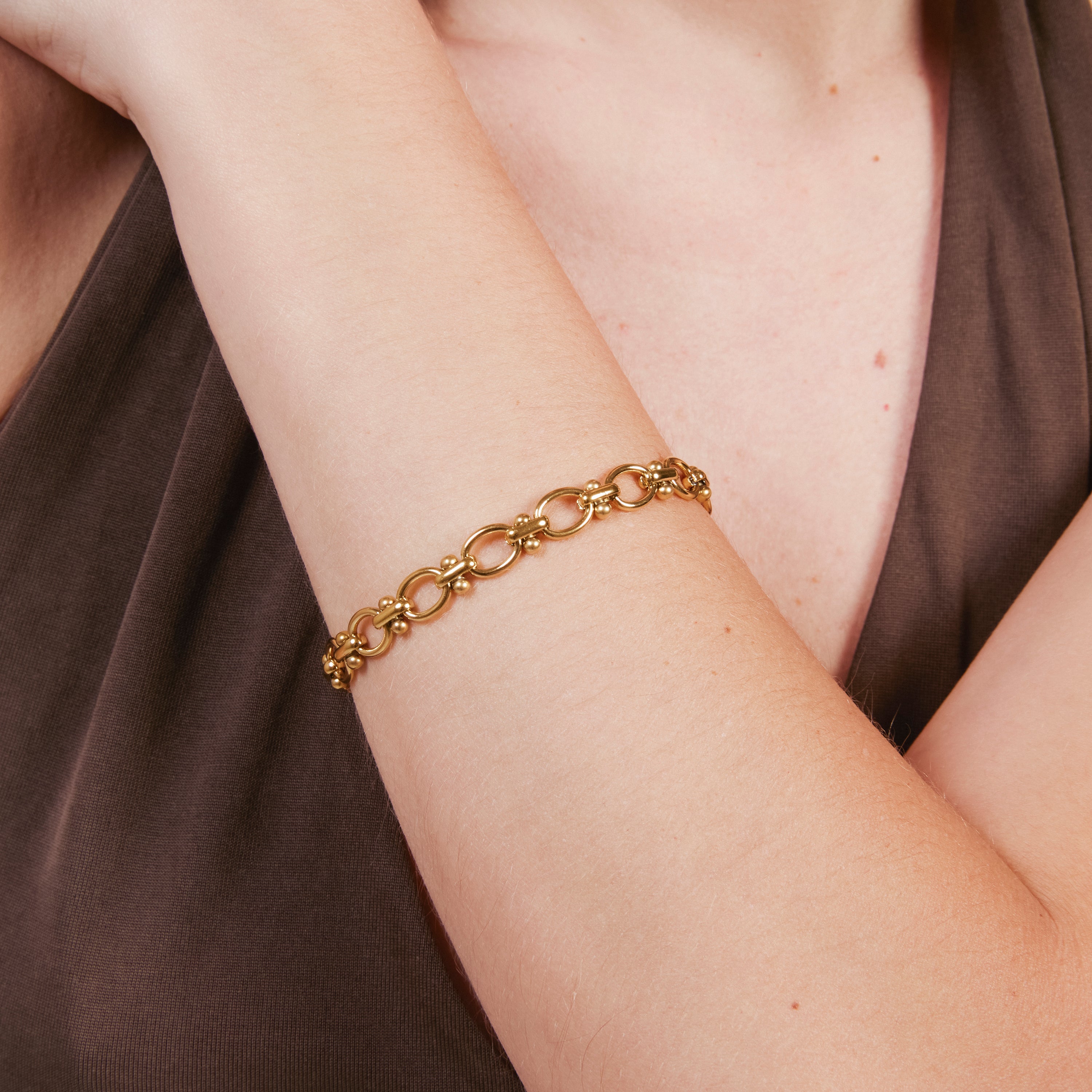 Pulsera acabado en oro amarillo de 18k - Balil
