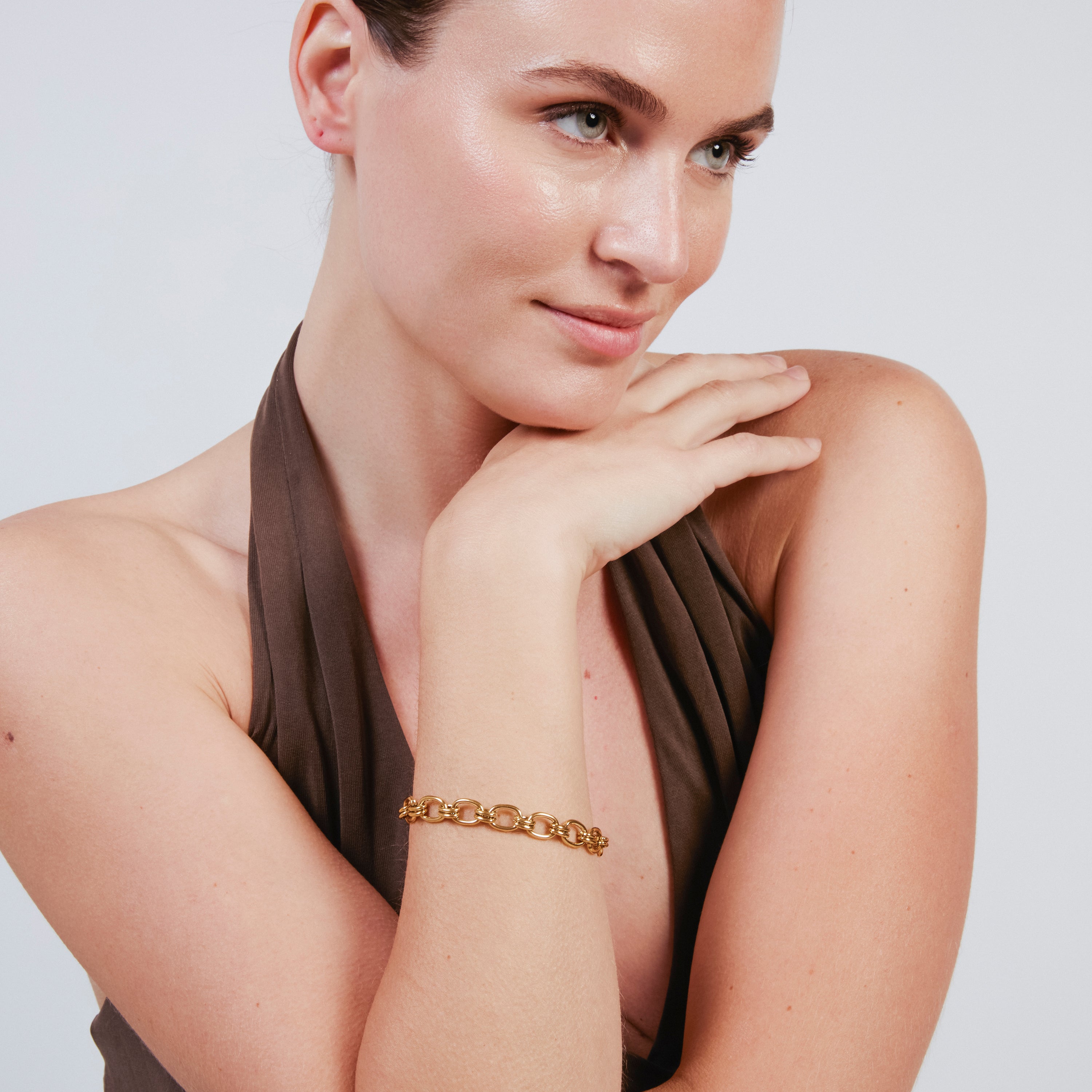18k Yellow Gold Finish Bracelet - Hataj