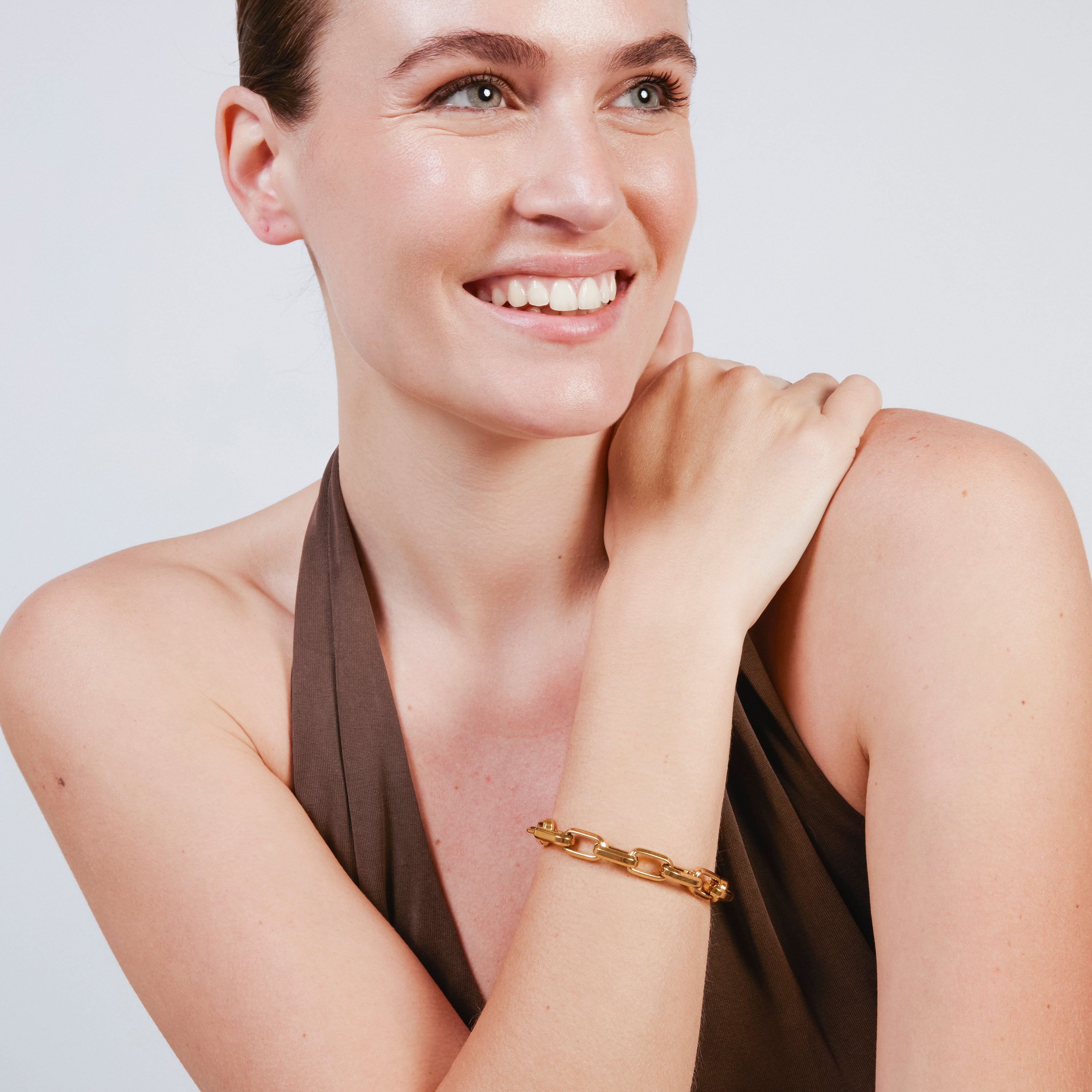 Pulsera acabado en oro amarillo de 18k - Hexlo