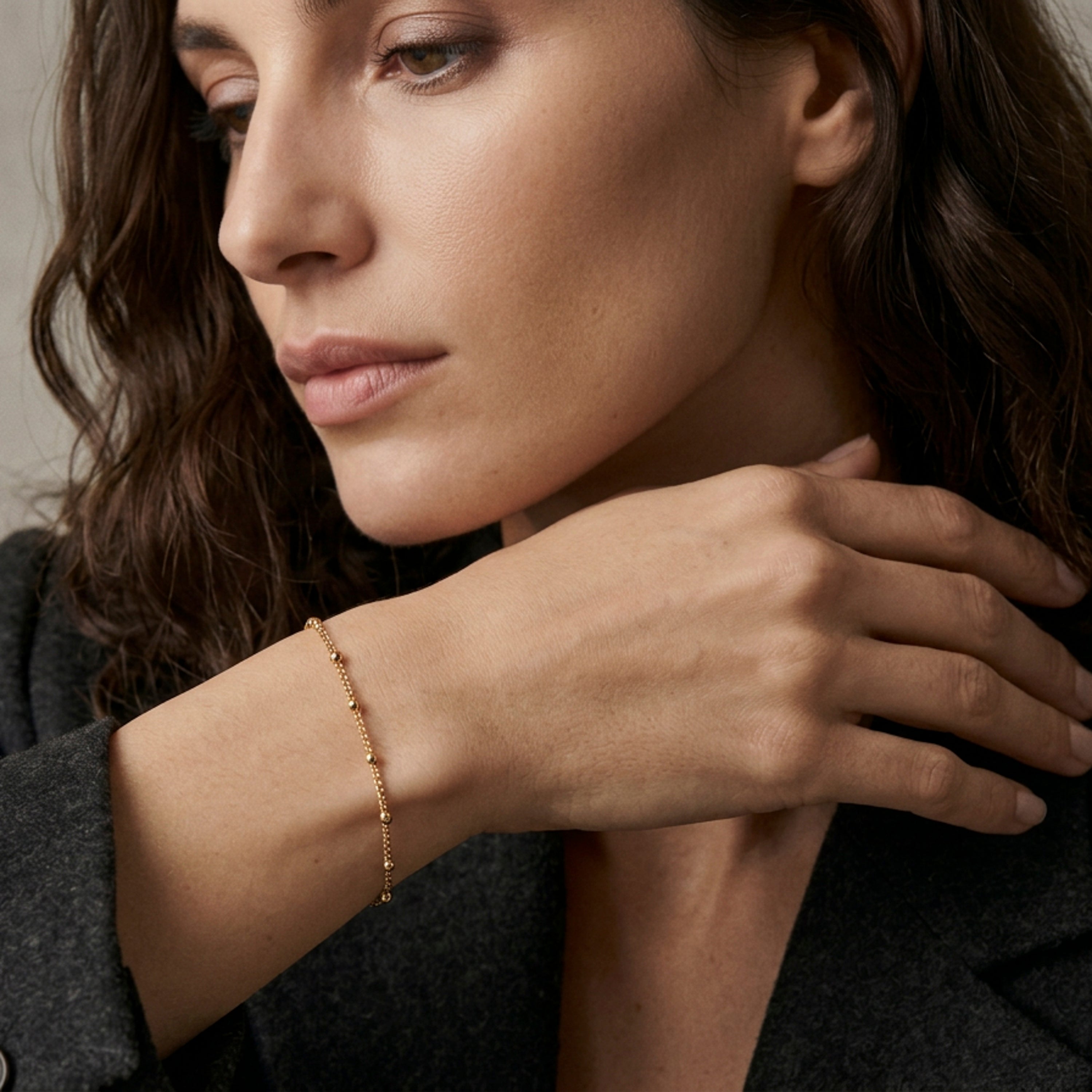 Armband mit 18 Karat Gelbgold-Finish - Lechta