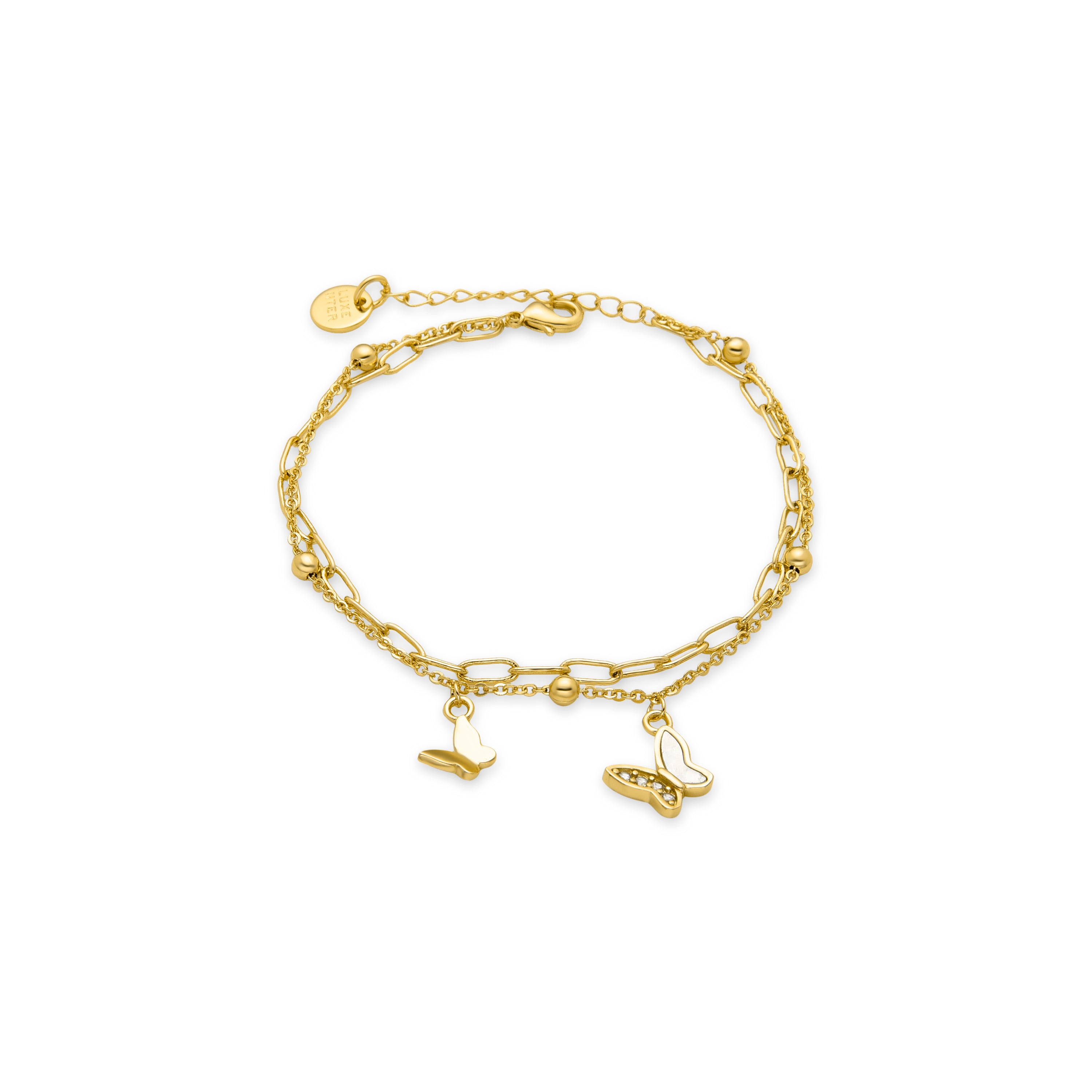 Bracelet en zircon brillant fini en or jaune 18K - Tiek