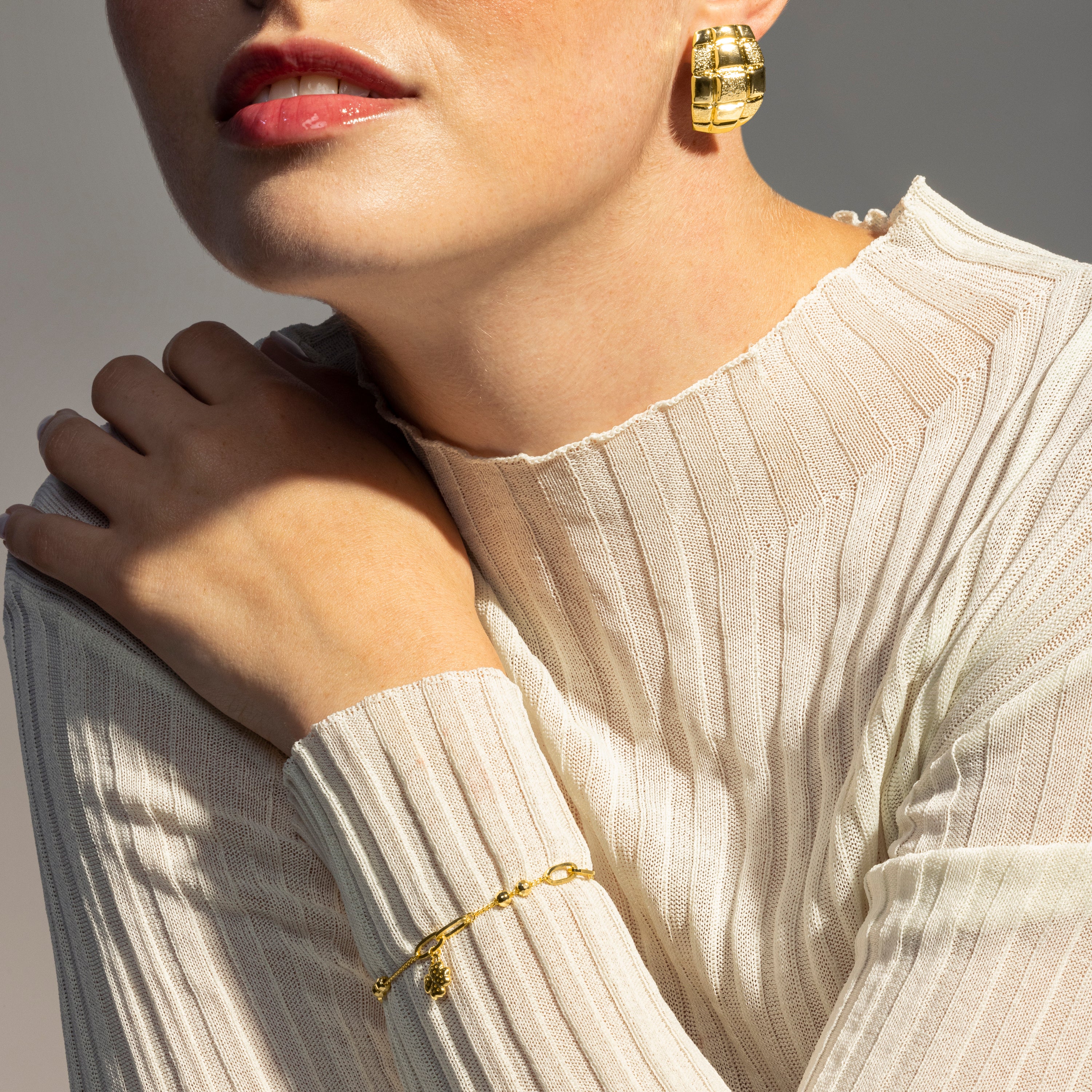 Pulsera de Circonita Brillante acabada en oro amarillo 18K - Wilya