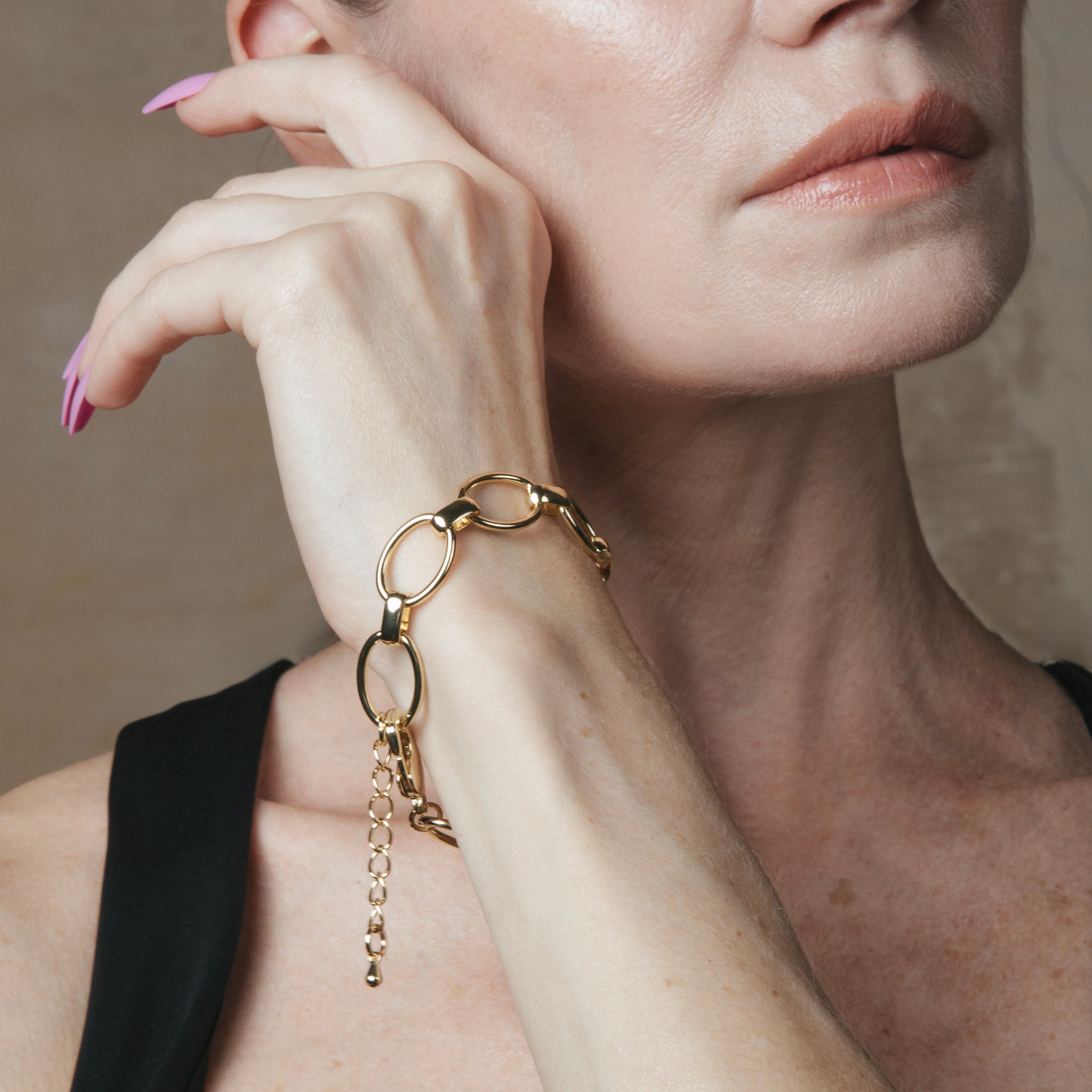 Pulseira com acabamento em ouro amarelo de 18k - Ciati