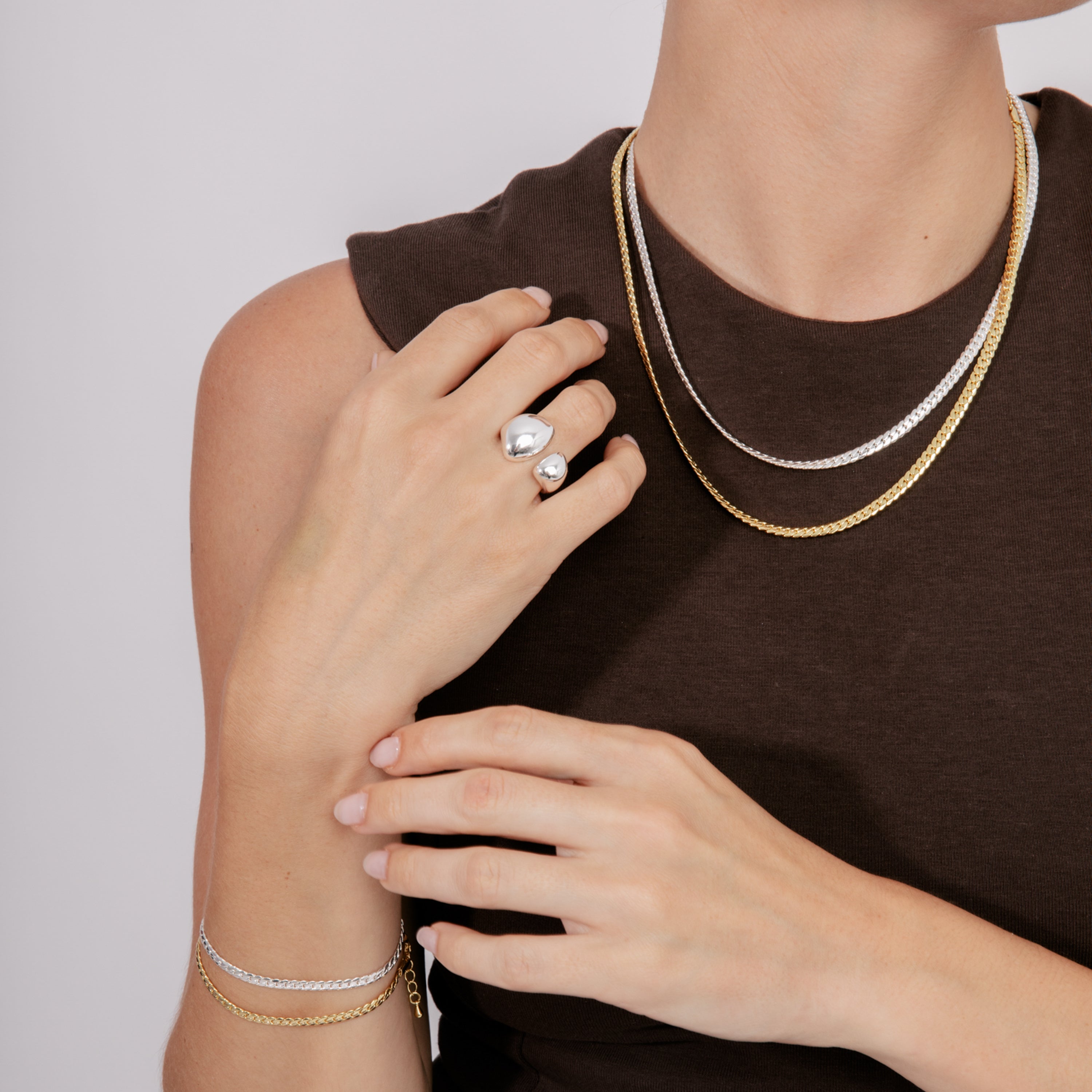 Bracelet finition or jaune 18 carats - Nanja