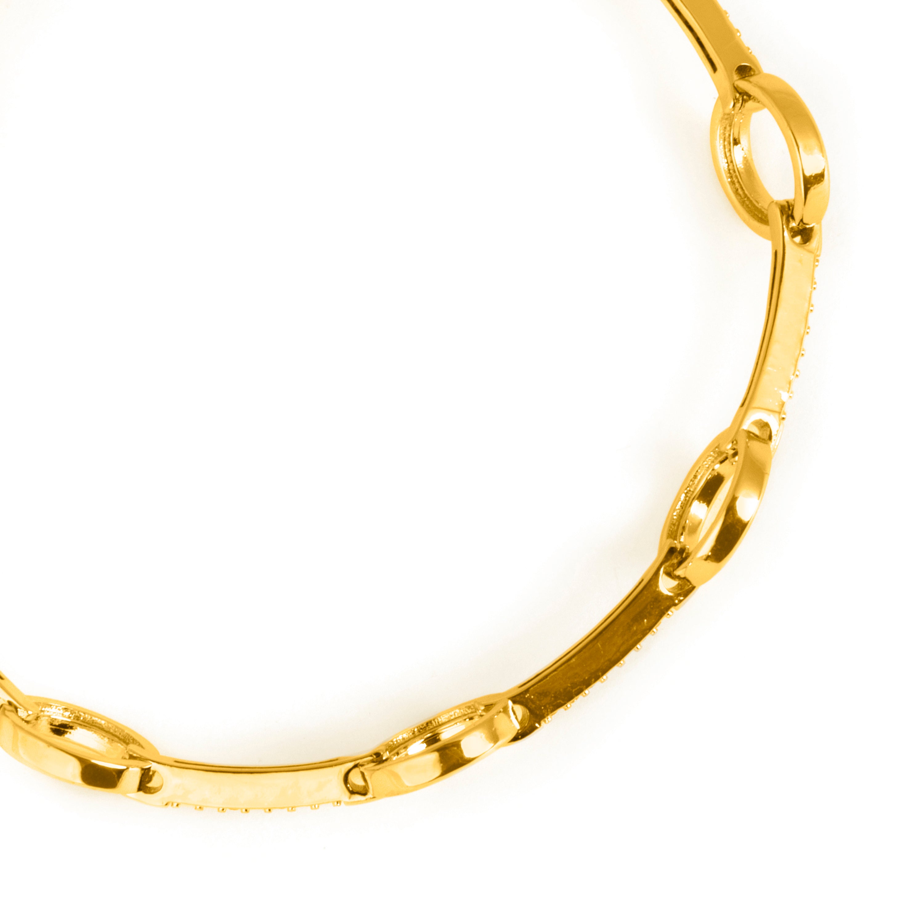 Bracelet en zircon brillant finition or jaune 18 carats - Dimaran