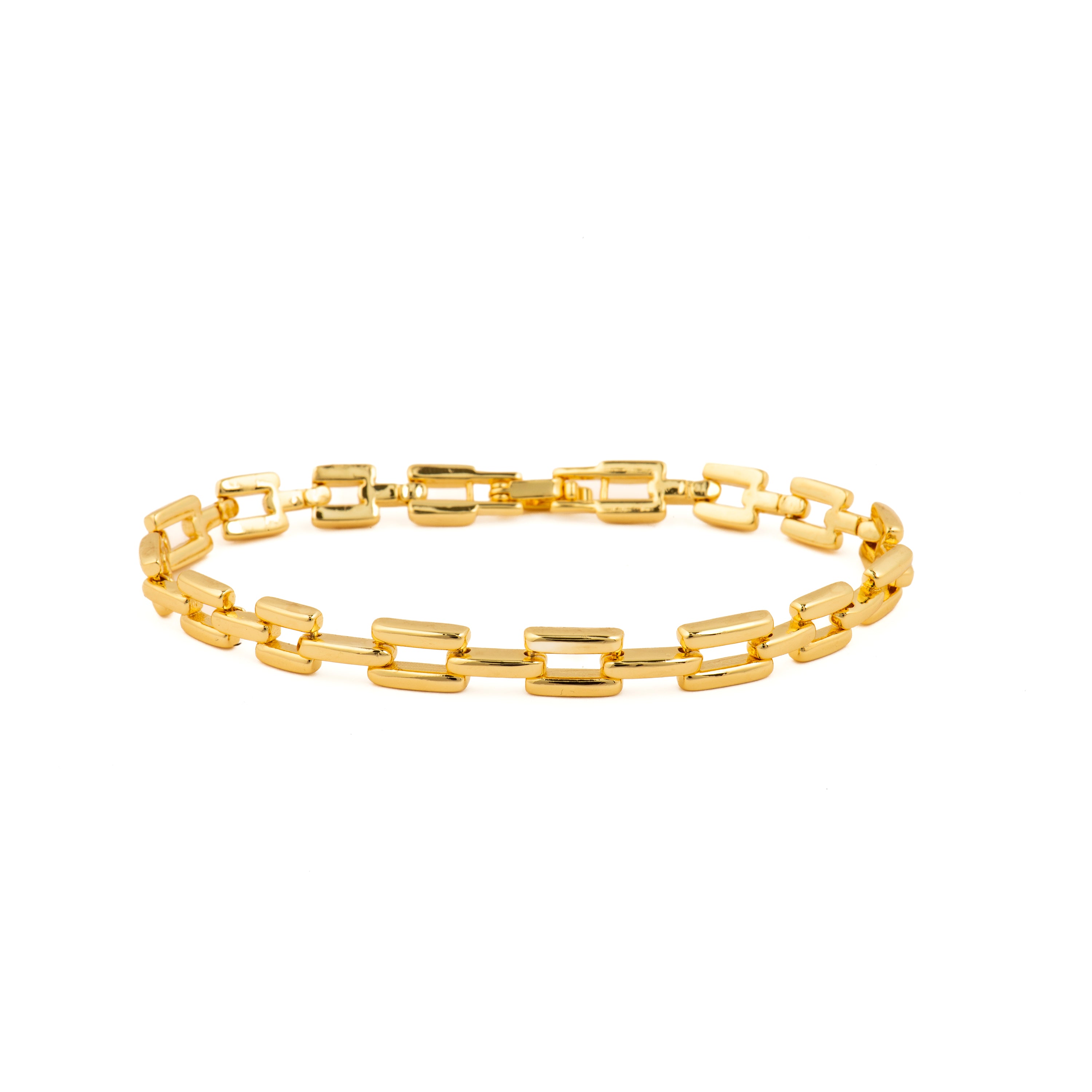 Pulseira com acabamento em ouro amarelo de 18k - Figor