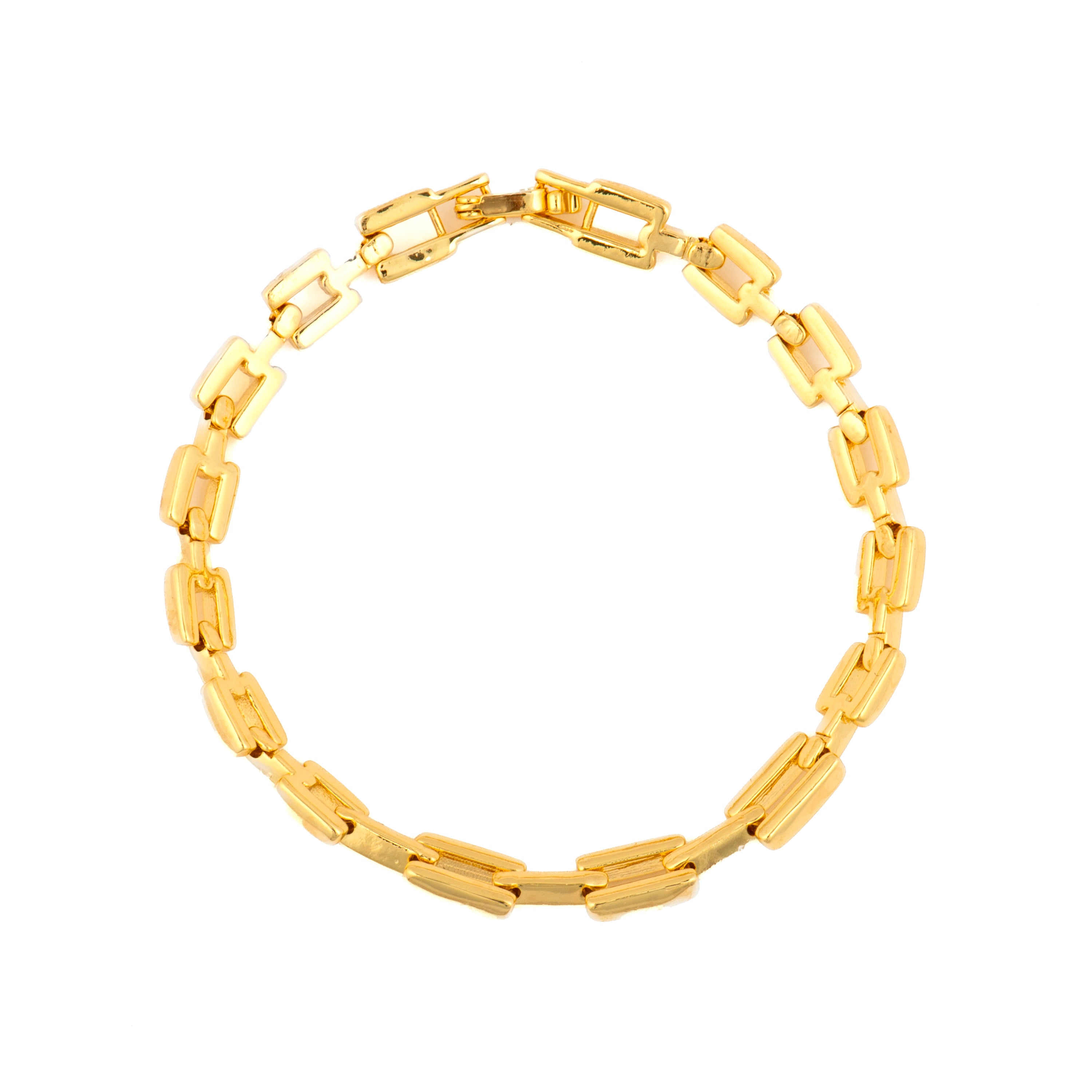 Pulseira com acabamento em ouro amarelo de 18k - Figor