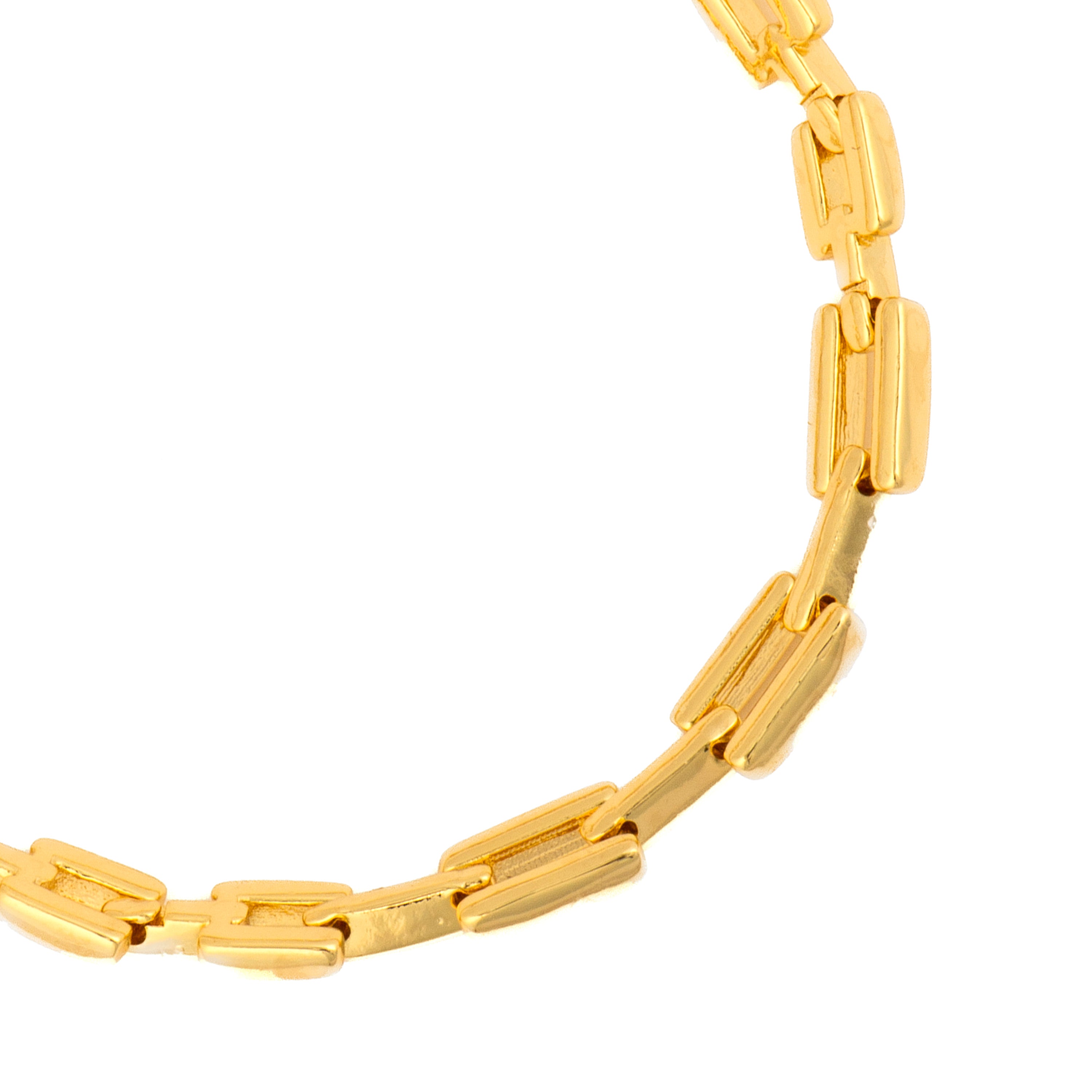 Pulseira com acabamento em ouro amarelo de 18k - Figor