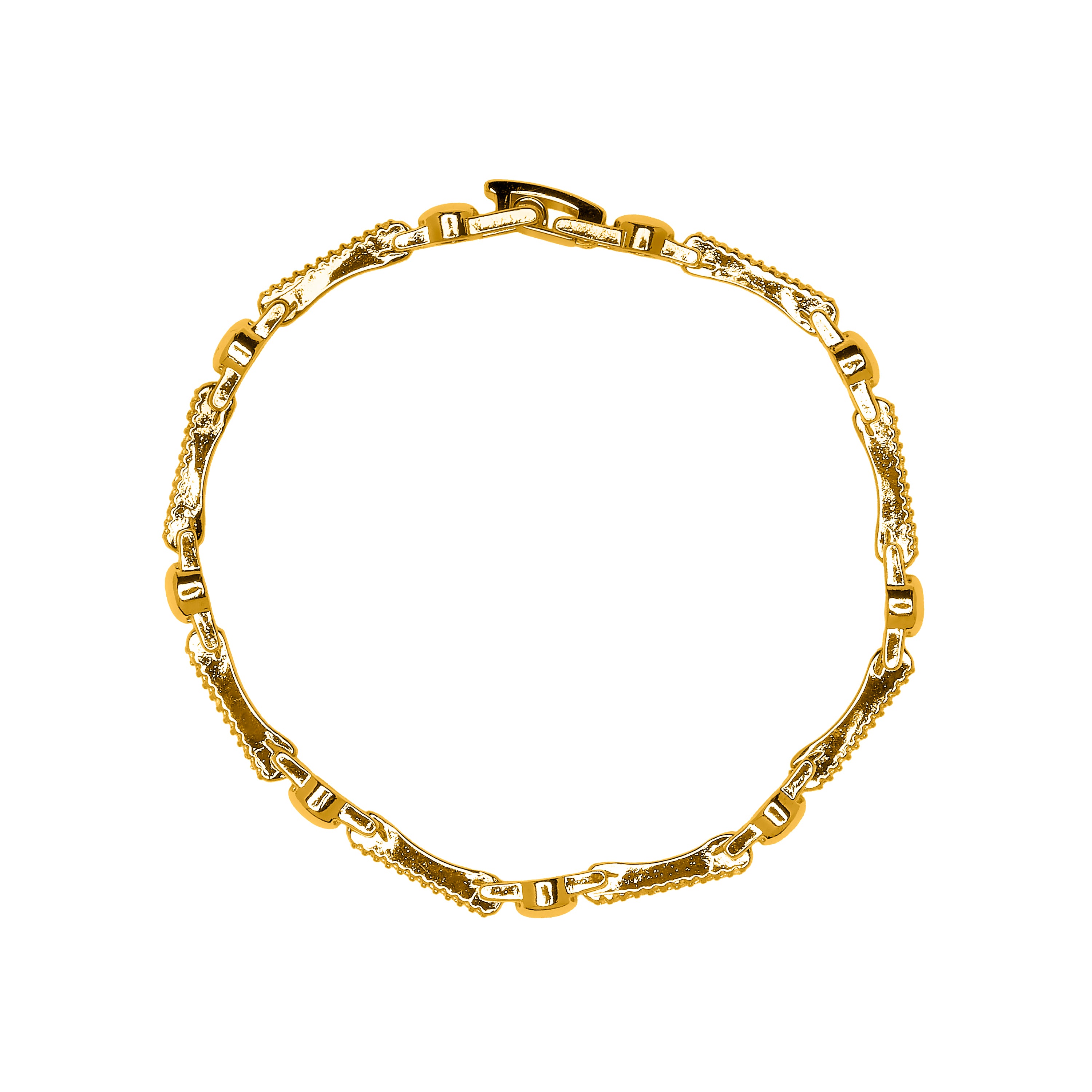 Pulsera de Circonita Brillante acabado en oro amarillo de 18k - Rarix