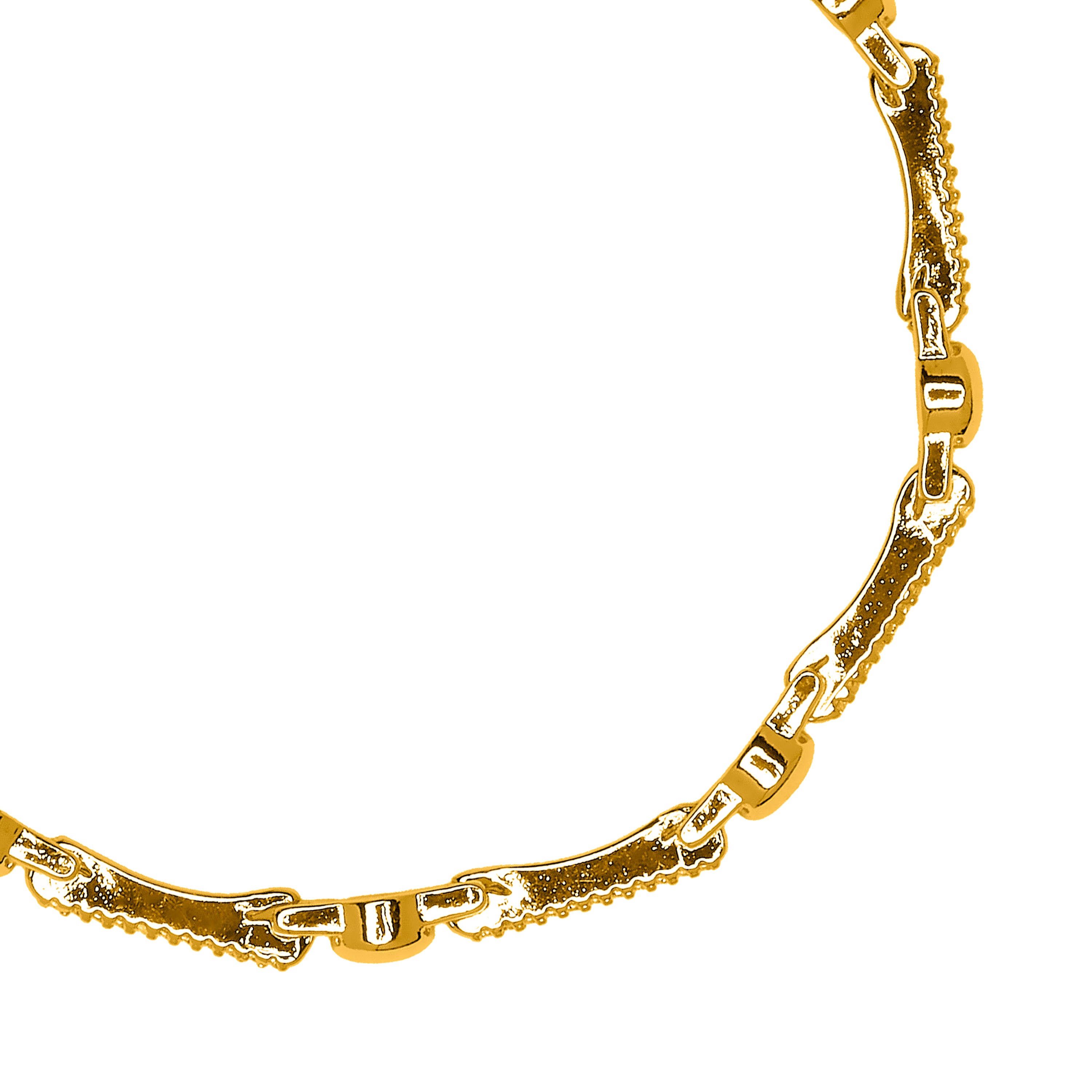 Pulsera de Circonita Brillante acabado en oro amarillo de 18k - Rarix