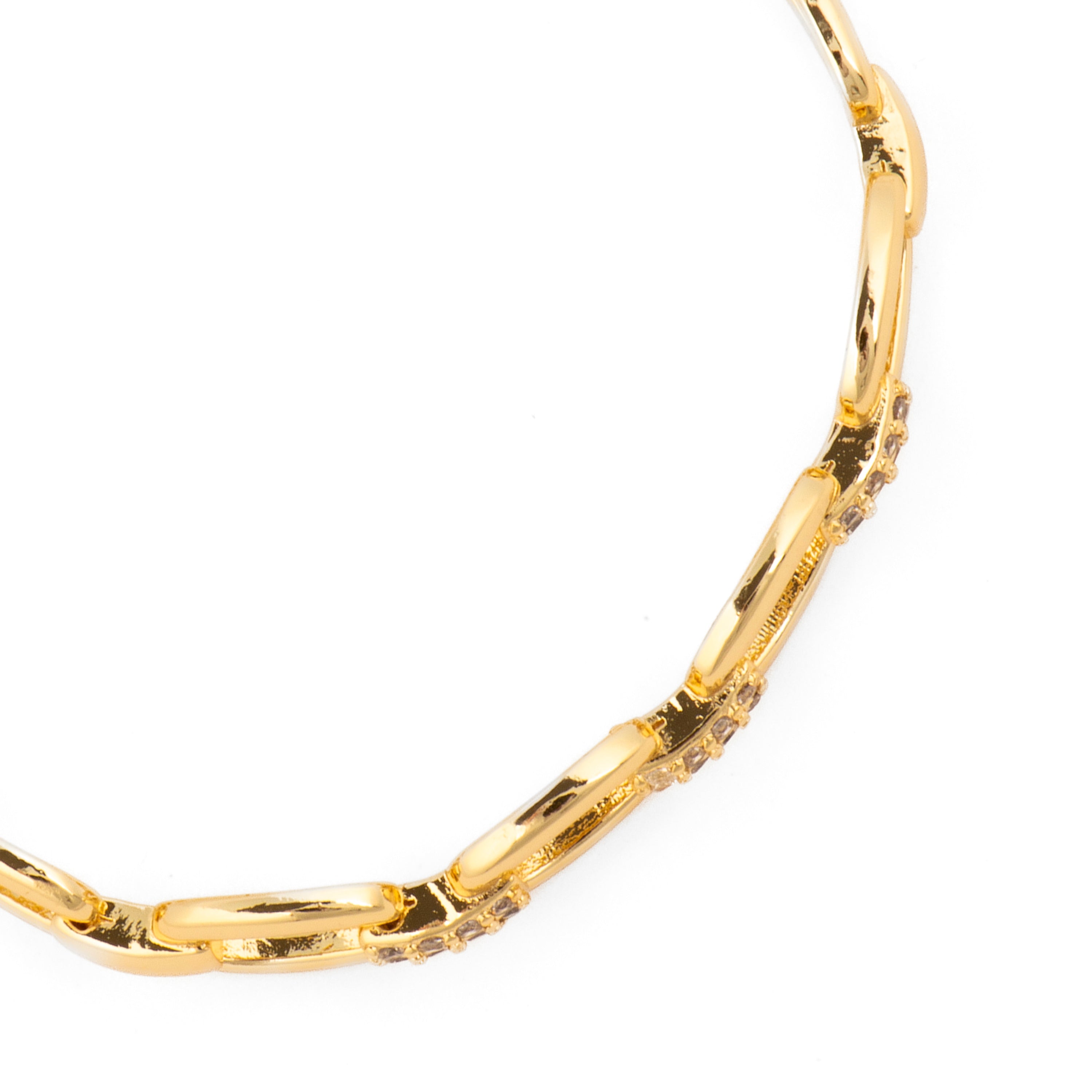 Bracciale con zircone brillante finitura in oro giallo 18k - Insio