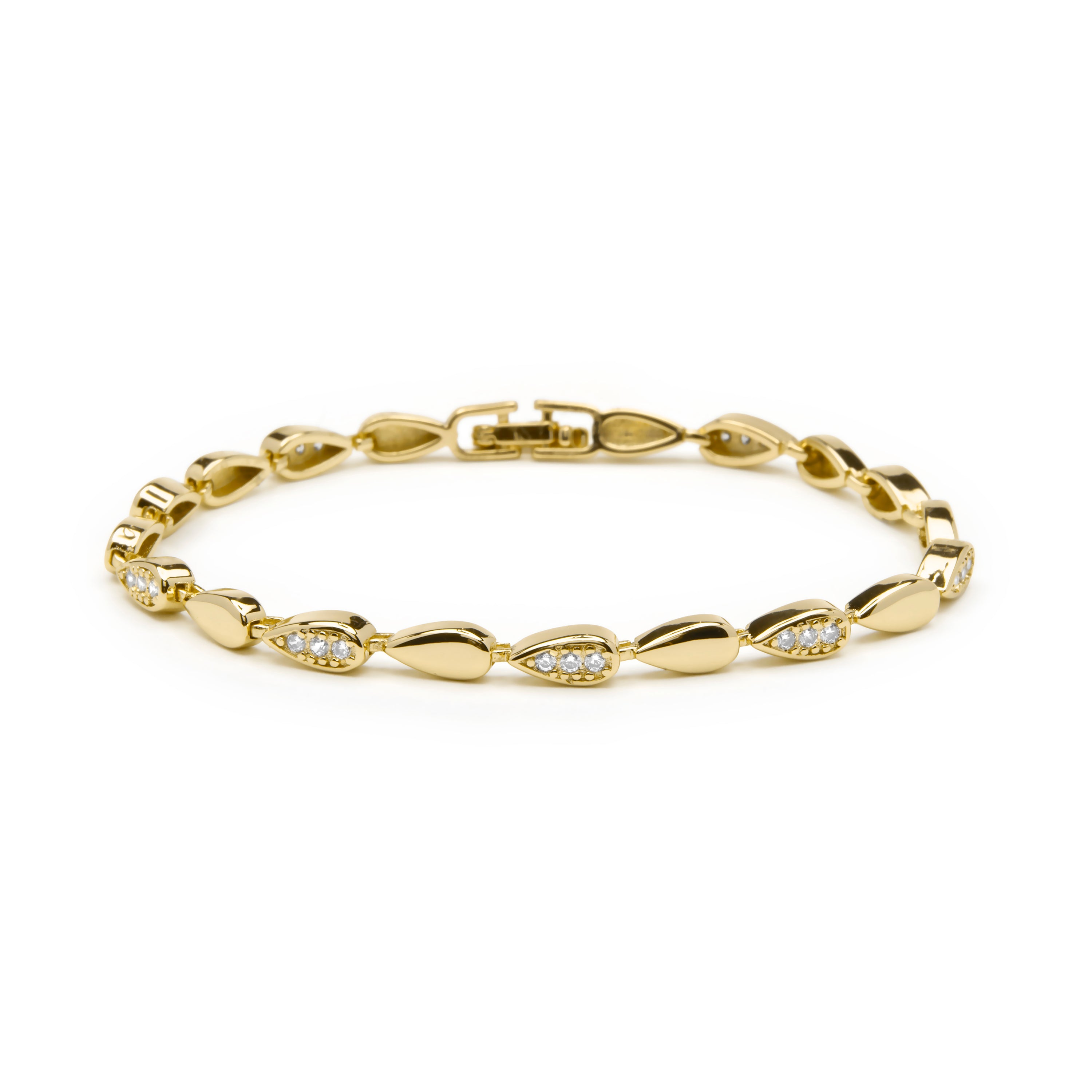 Bracelet en zircon brillant finition or jaune 18 carats - Tanal