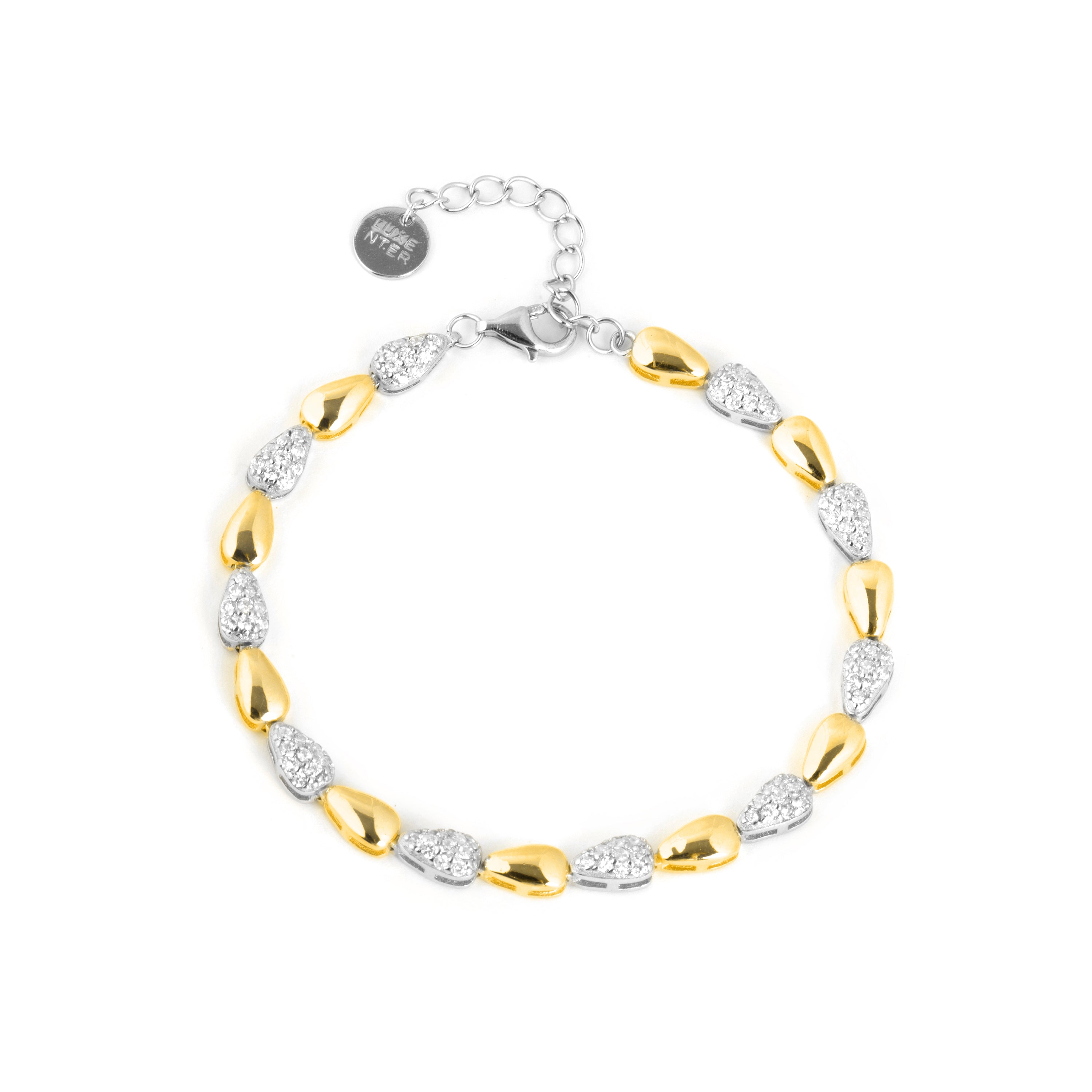 Bracelet en zircon brillant finition or jaune 18 carats - Tanal