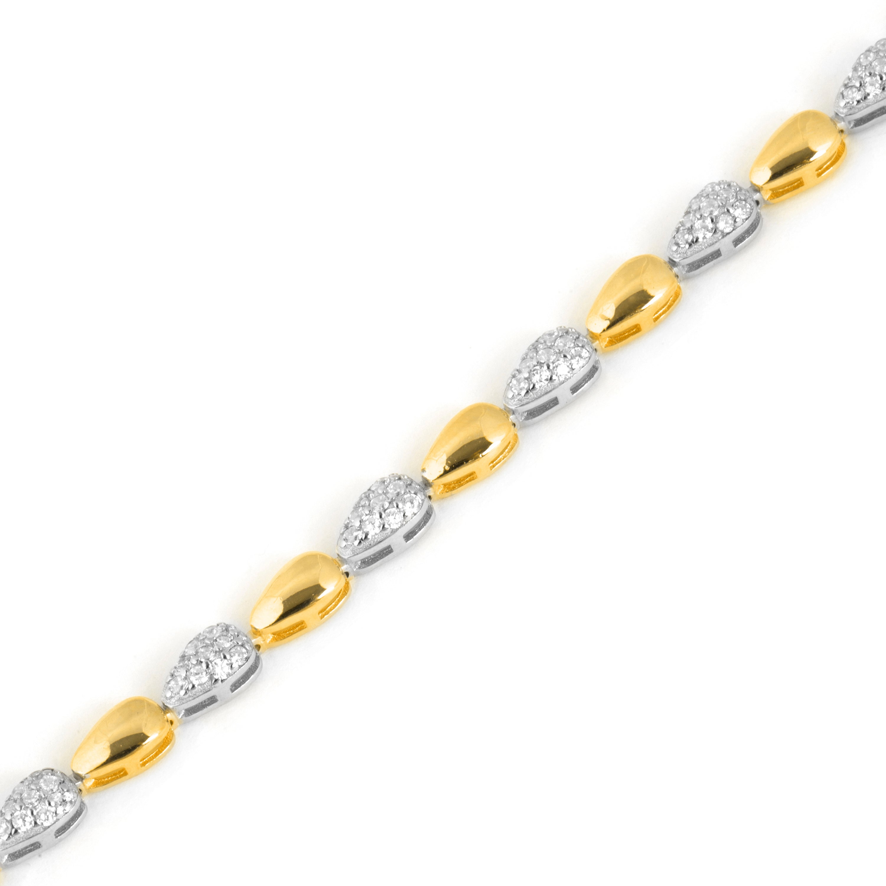 Bracelet en zircon brillant finition or jaune 18 carats - Tanal