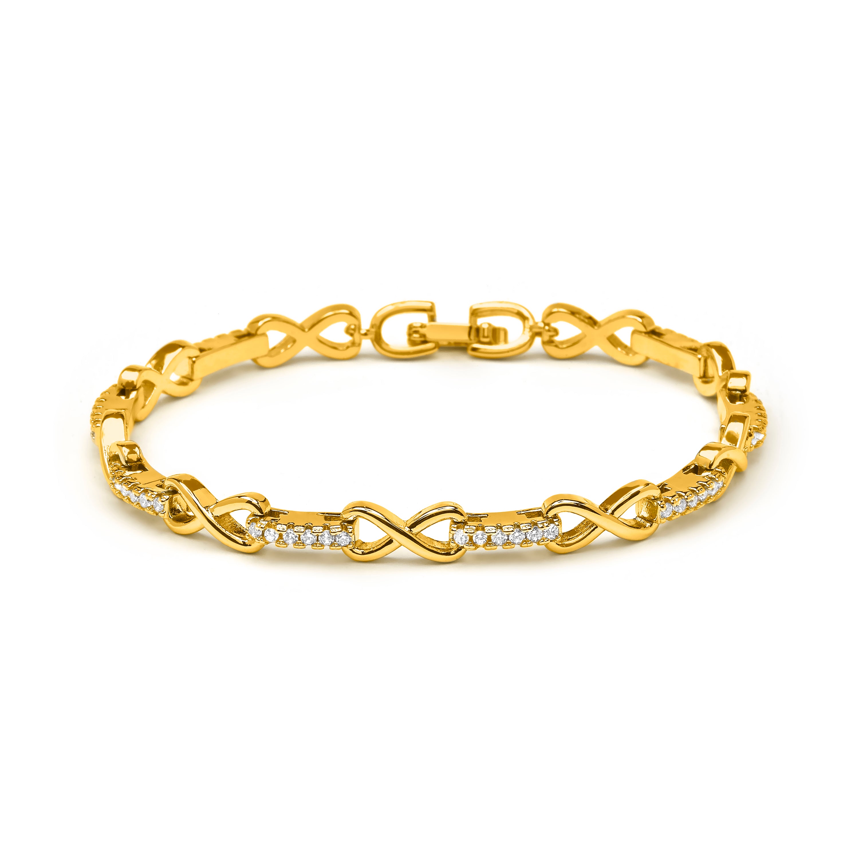 Pulsera de Circonita Brillante acabado en oro amarillo de 18k - Raak