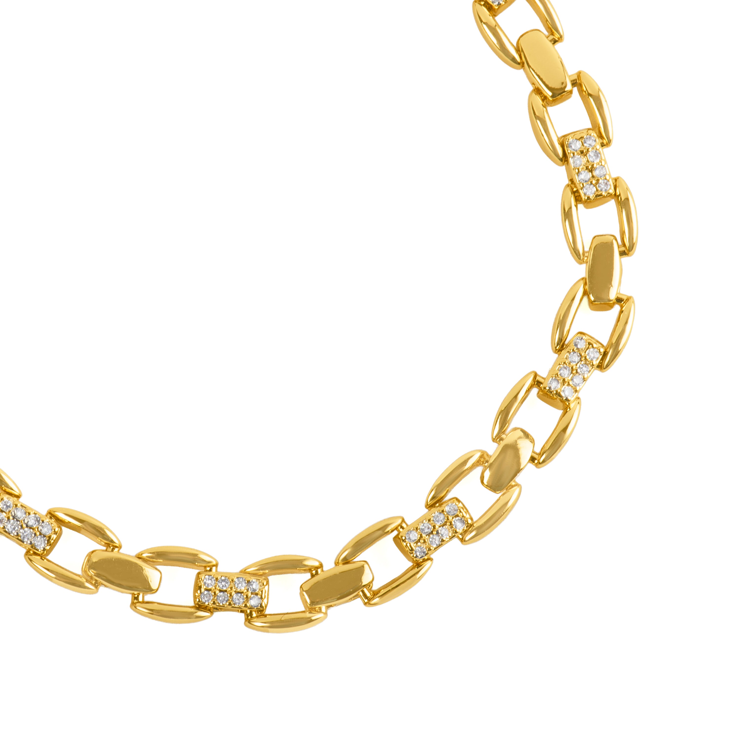 Glänzendes Zirkonarmband mit 18k Gelbgold-Finish - Yaris
