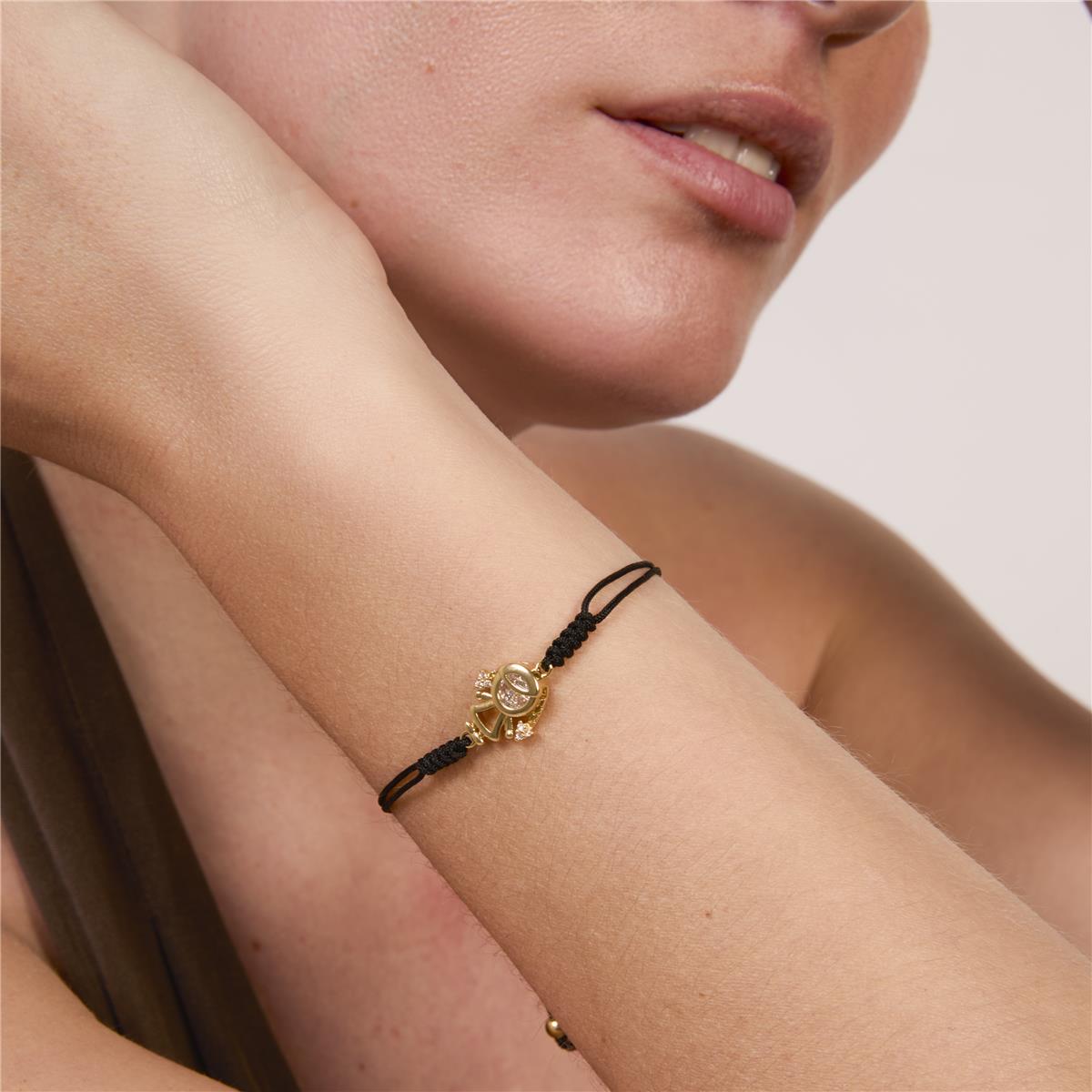 Armband mit funkelndem Zirkonia, 18-karätig vergoldet - Mädchen