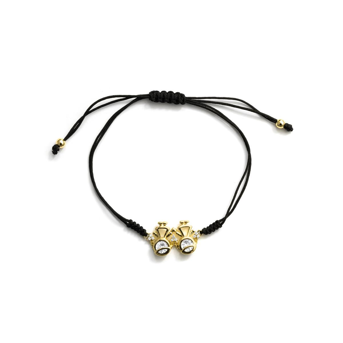 Bright Zircon Bracelet with 18k Yellow Gold Finish - Girls