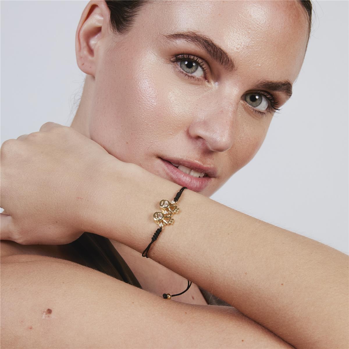 Pulsera de Circonita Brillante acabado en oro amarillo de 18k - Girls