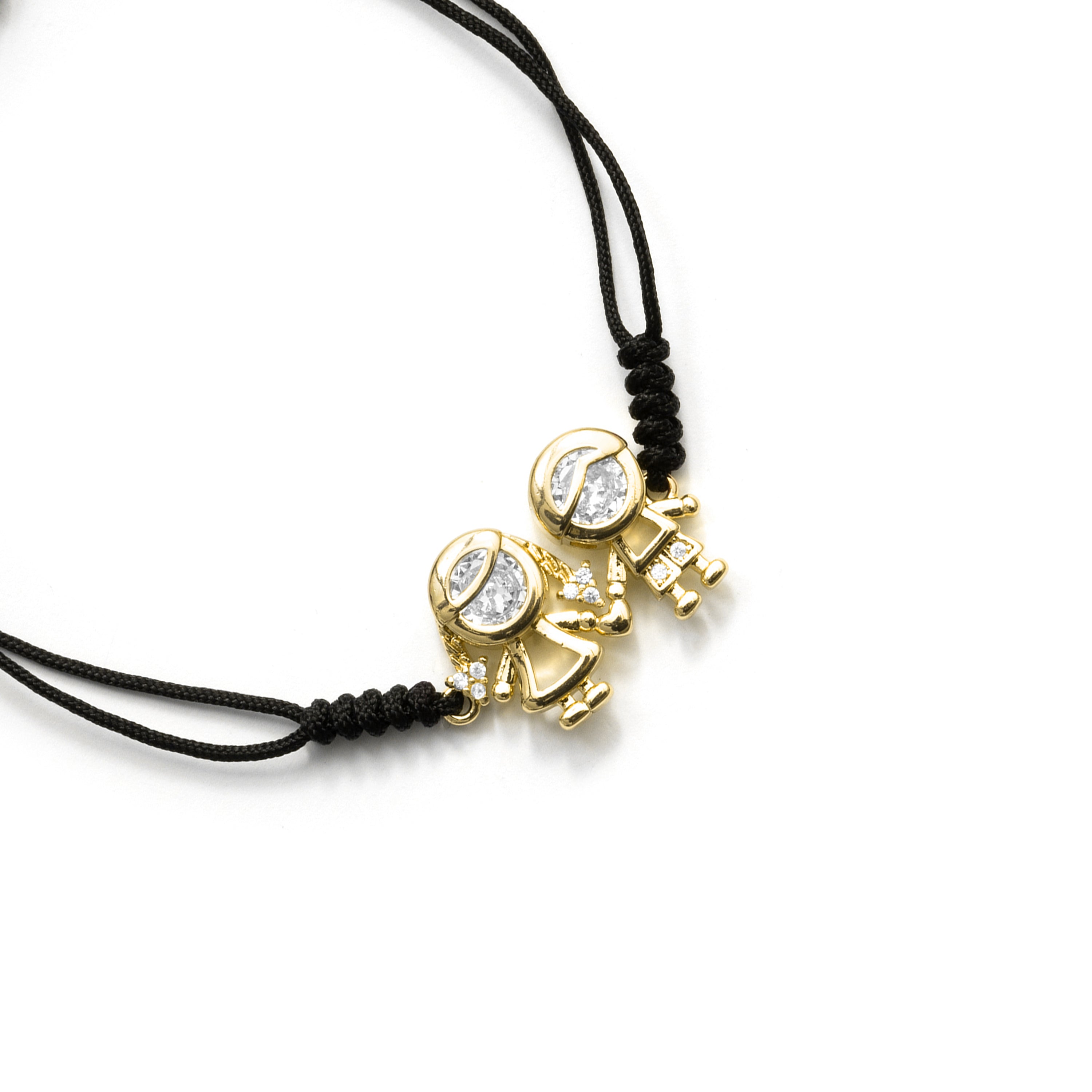 Bracelet en zircon brillant finition or jaune 18 carats - Enfants