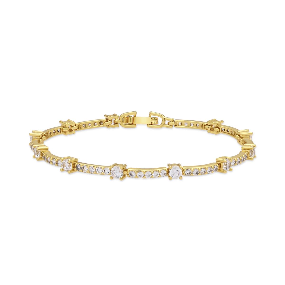 Pulsera de Aleación de Metal y Circonita Brillante acabado en oro amarillo de 18k - Raydowa