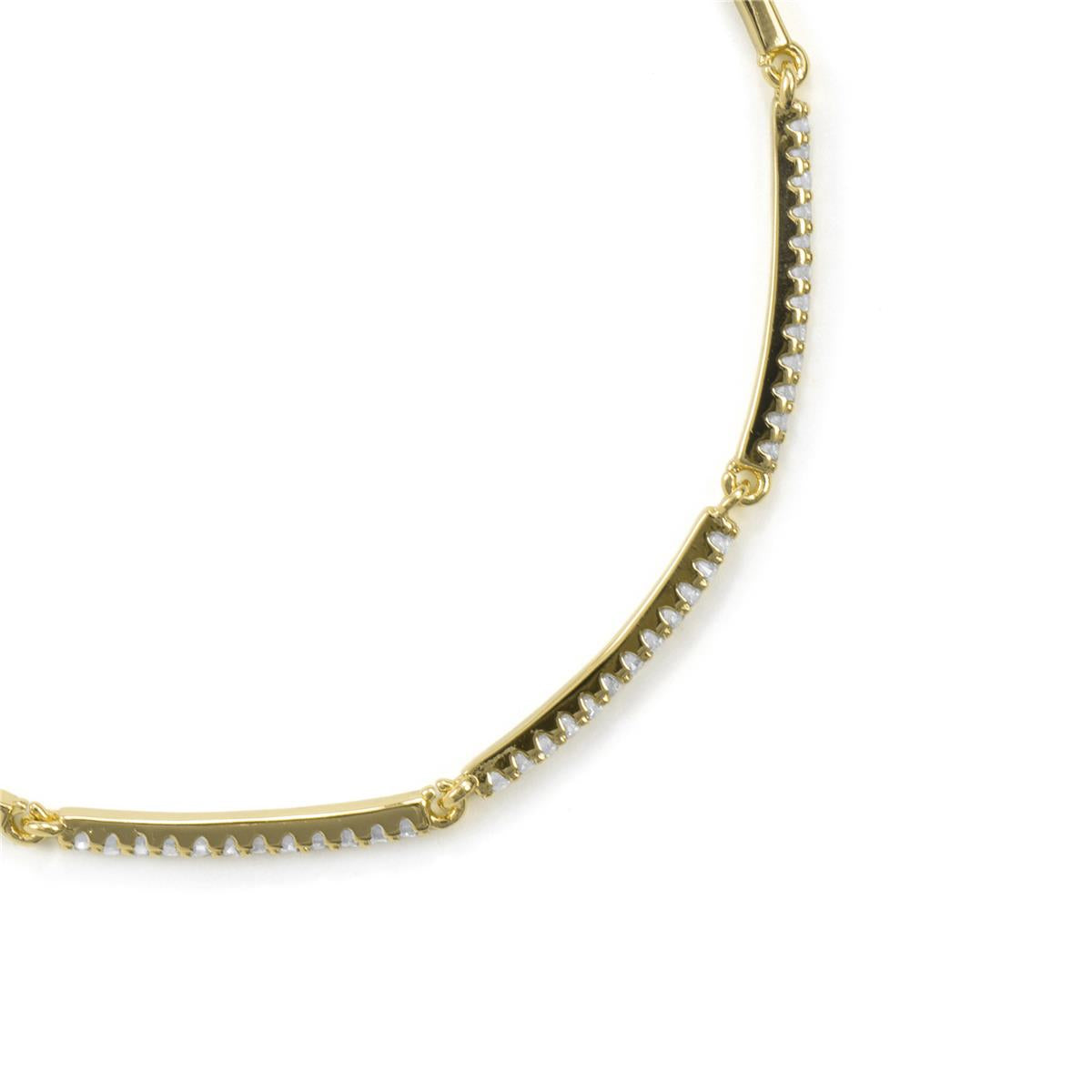 Pulsera de Aleación de Metal y Circonita Brillante acabado en oro amarillo de 18k - Ranme