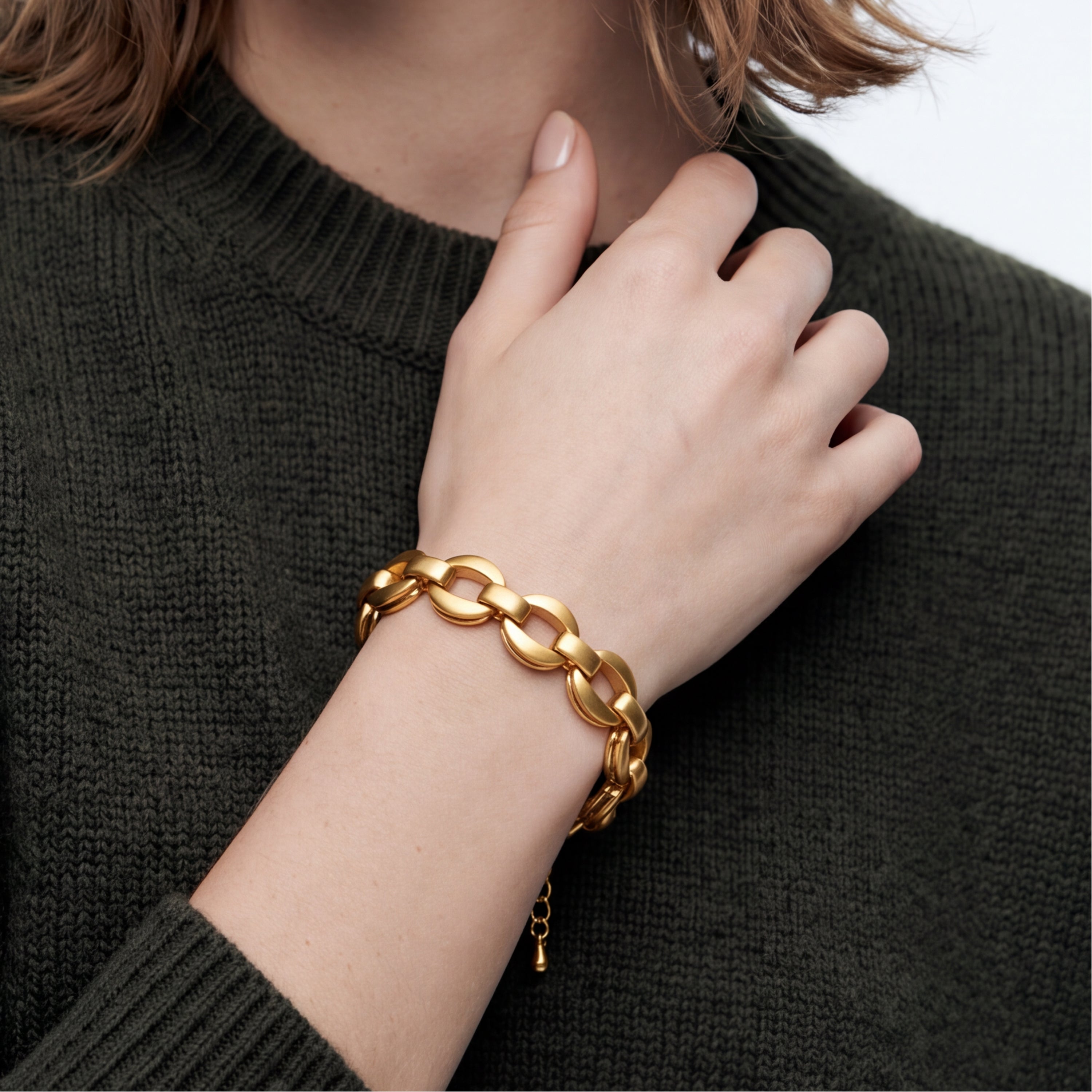 Pulsera de Circonita Brillante acabado en oro amarillo de 18k - Rarath