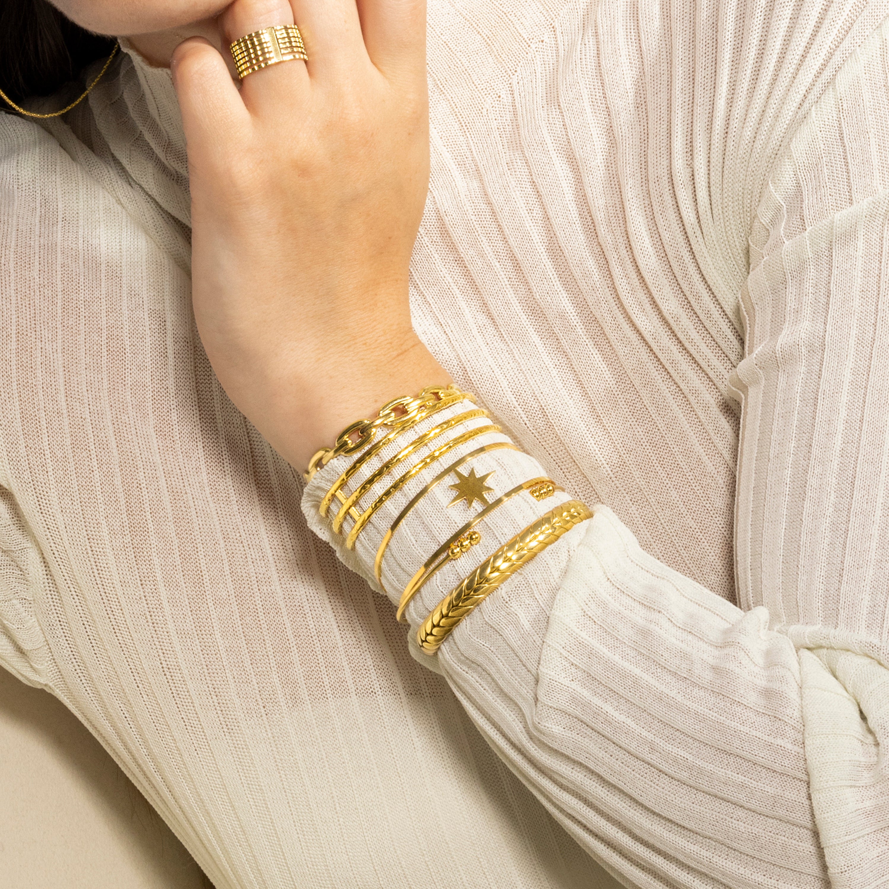 18K yellow gold finished bracelet - Ugri