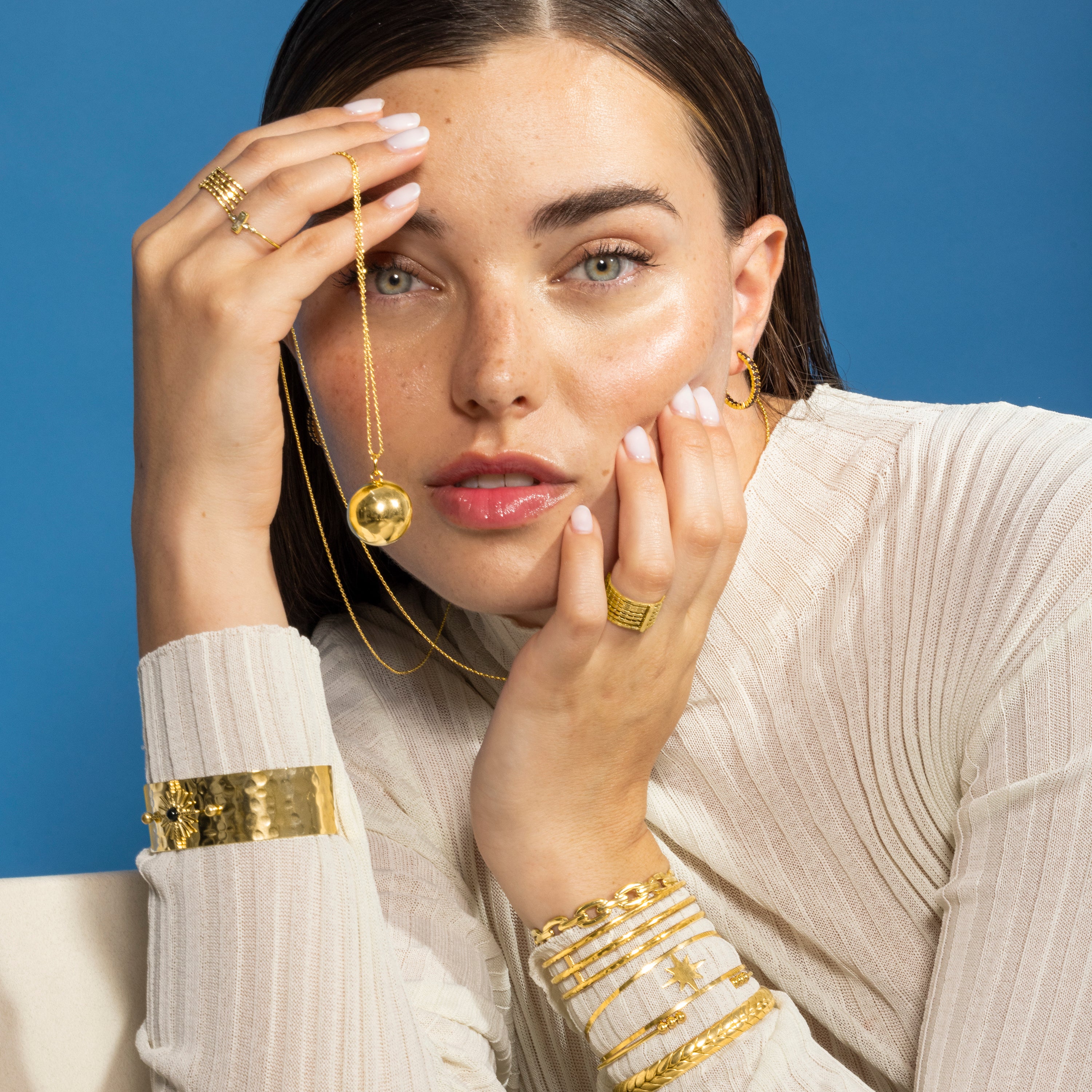 Pulsera acabada en oro amarillo 18K - Waeu