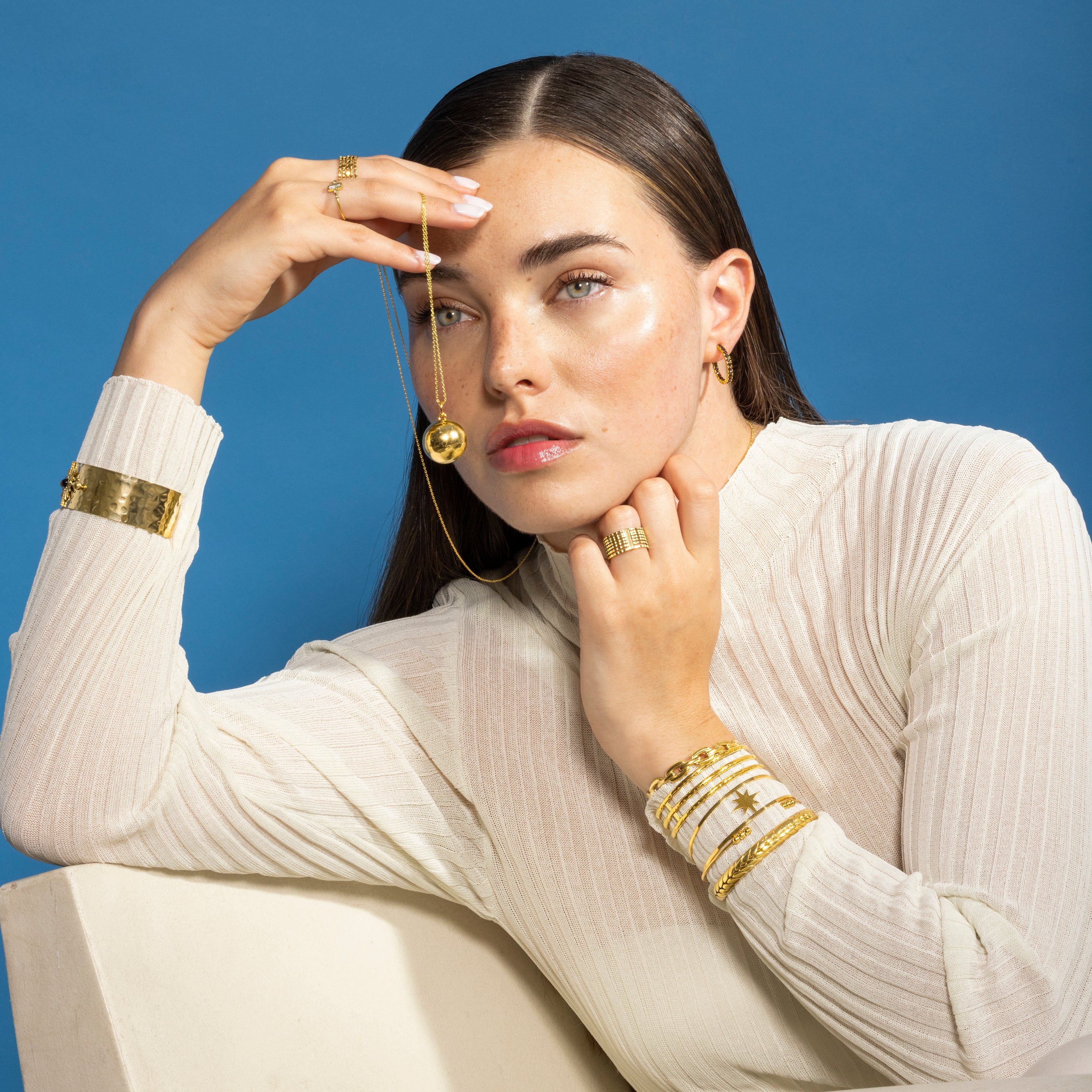 Pulsera acabada en oro amarillo 18K - Waeu