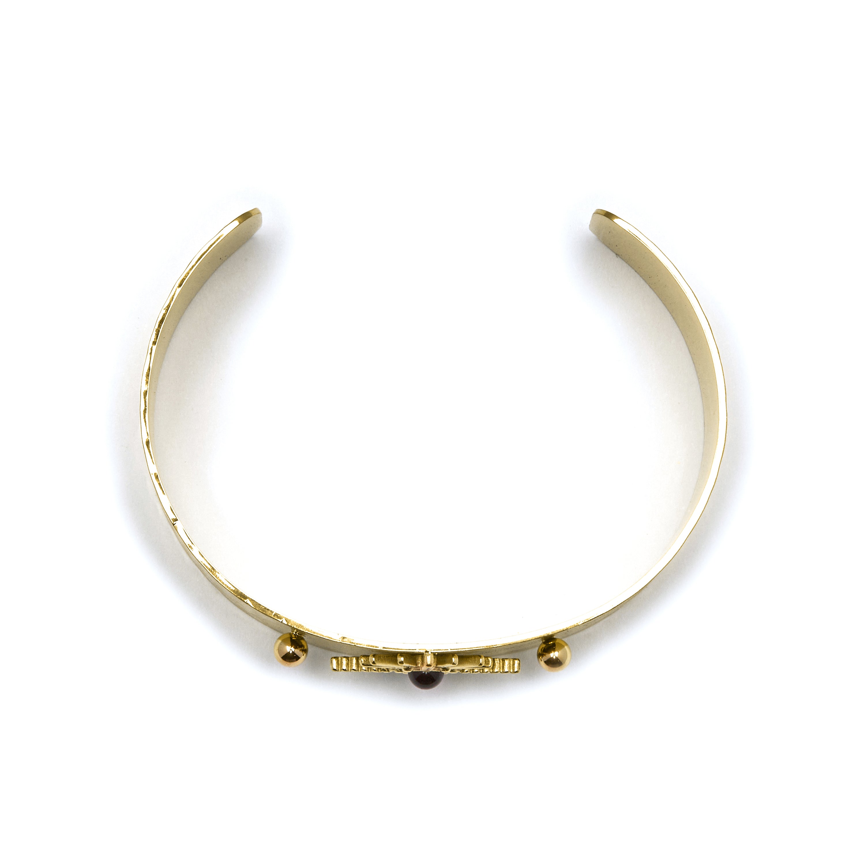 Onyx bracelet finished in 18K yellow gold - Nepai