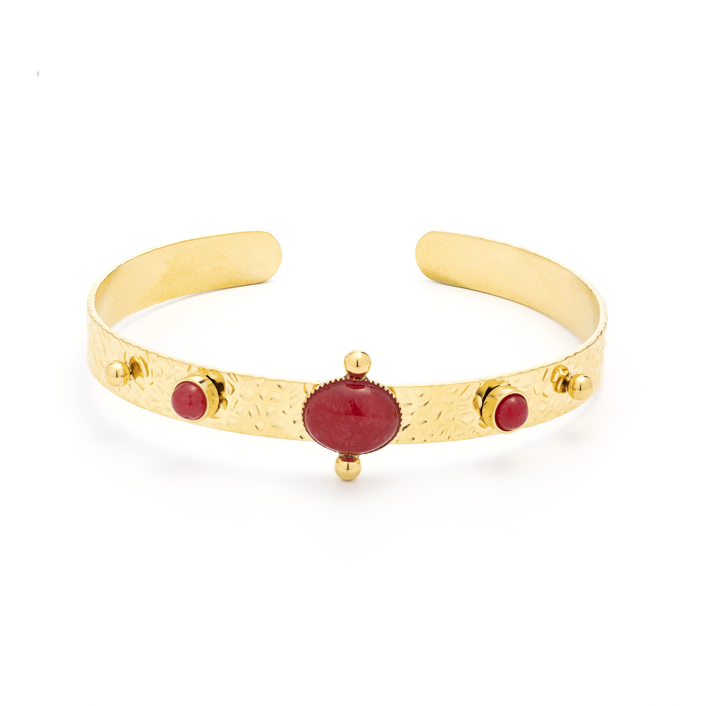 Armband aus Koralle mit 18K Gelbgold-Finish - Euvia