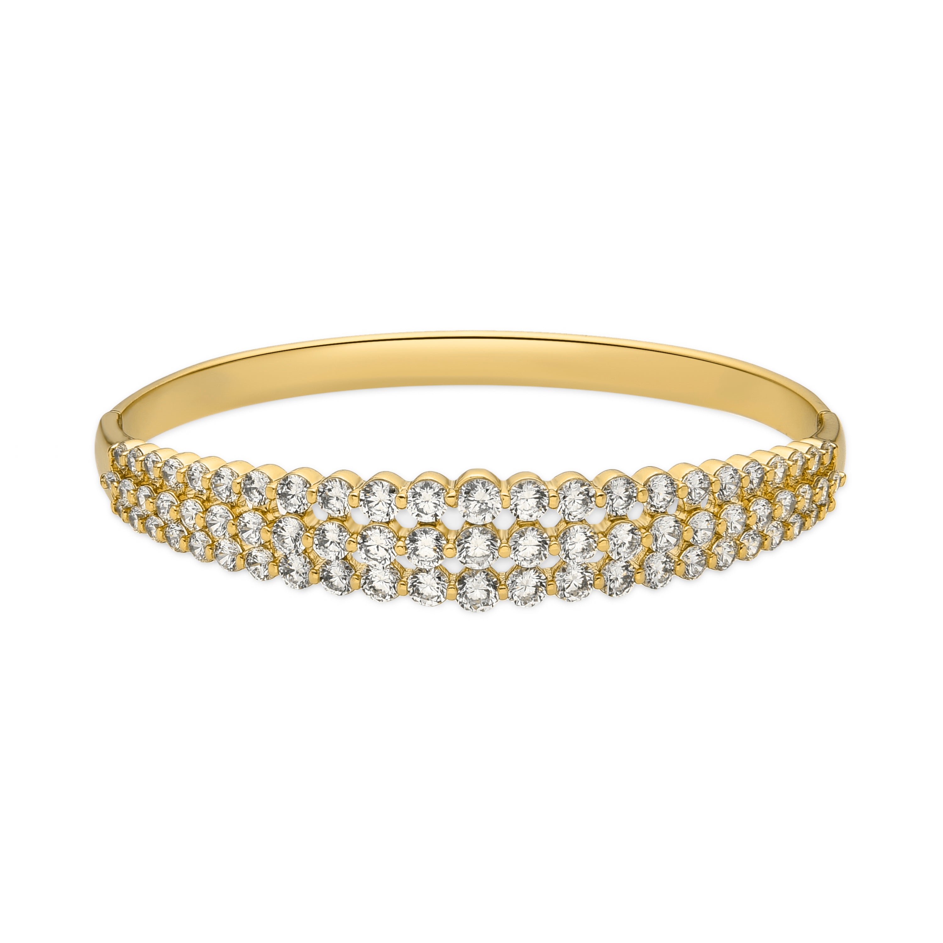 Armband mit glänzendem Zirkonia, 18k Gold-Finish - Keon