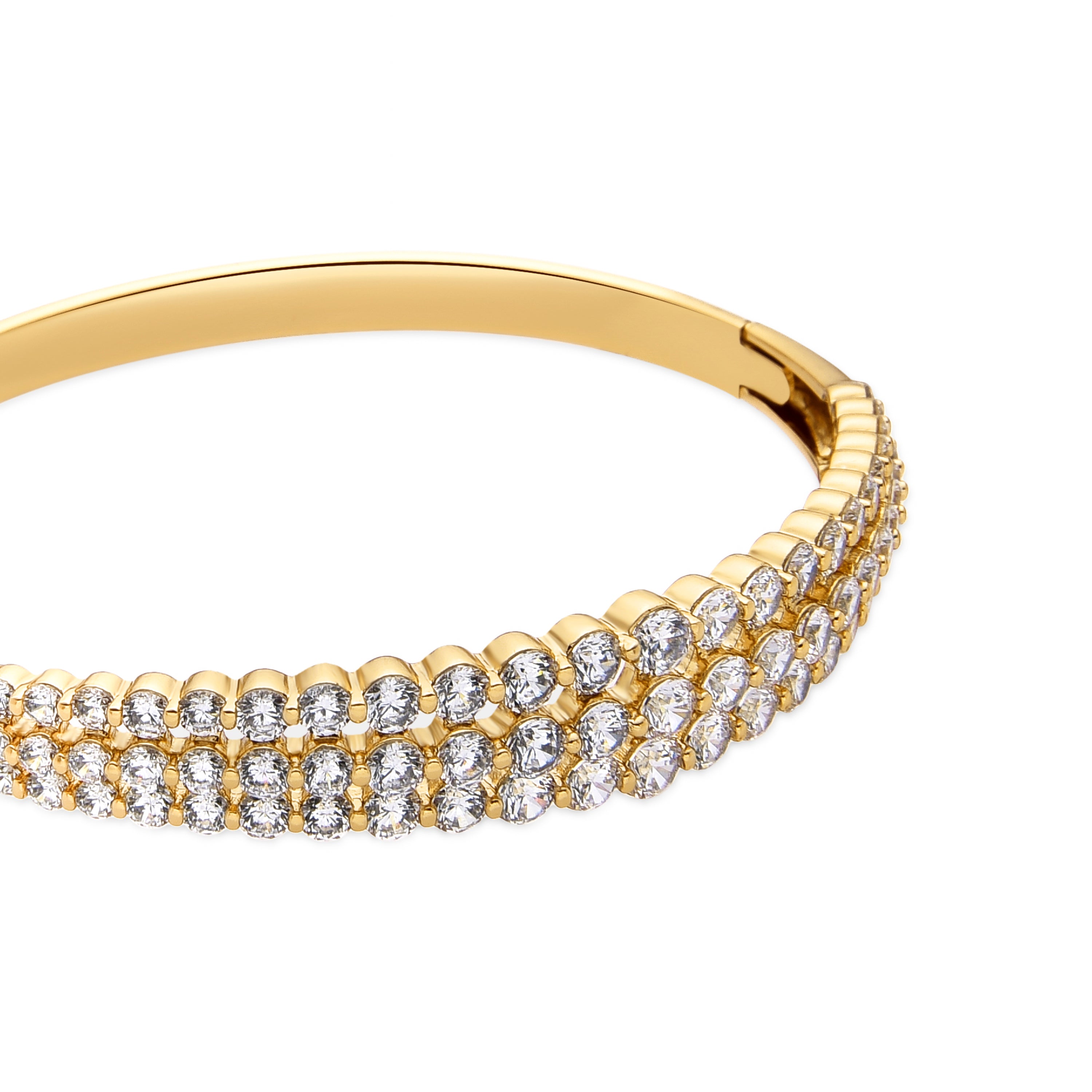 Armband mit glänzendem Zirkonia, 18k Gold-Finish - Keon