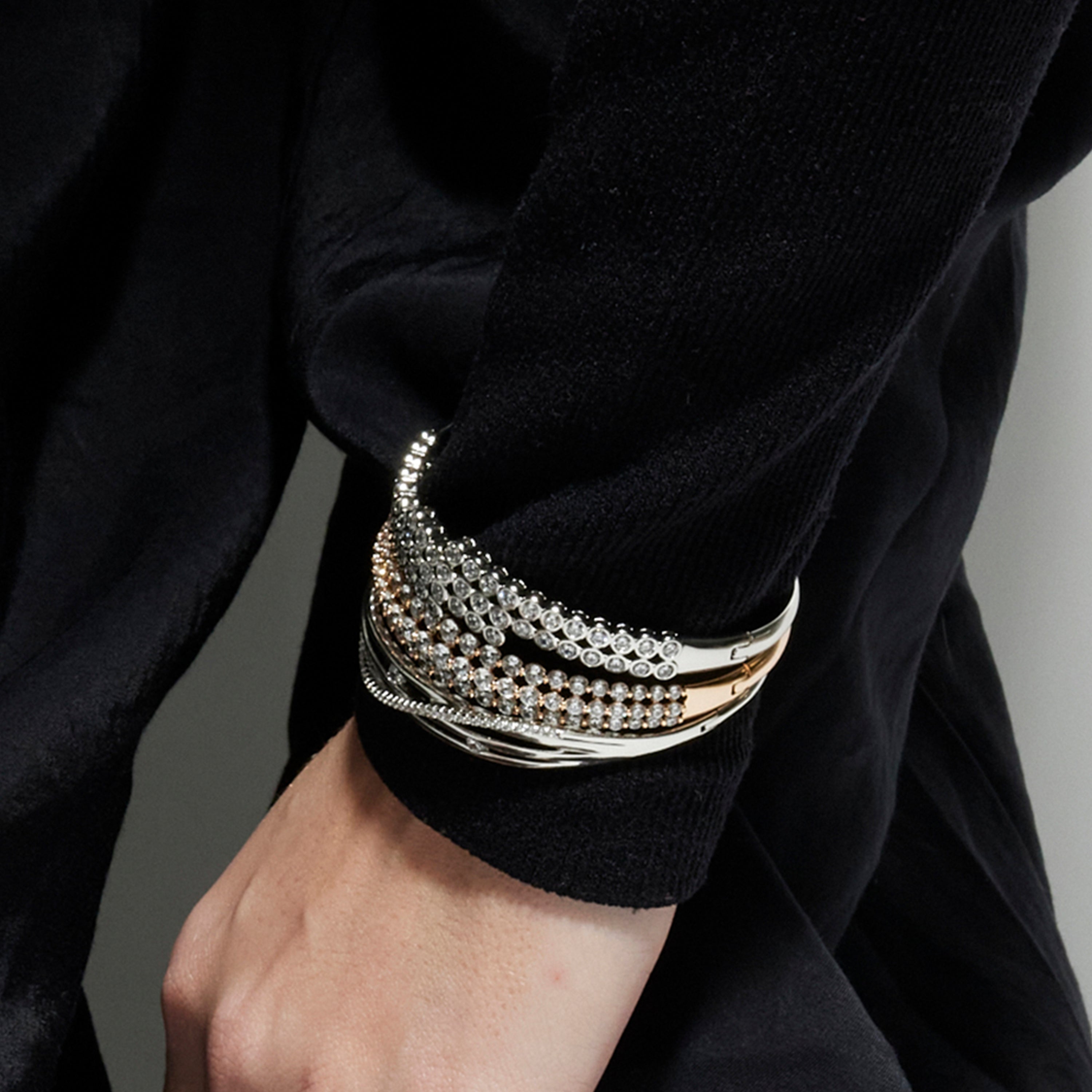Armband mit glänzendem Zirkonia, 18k Gold-Finish - Keon