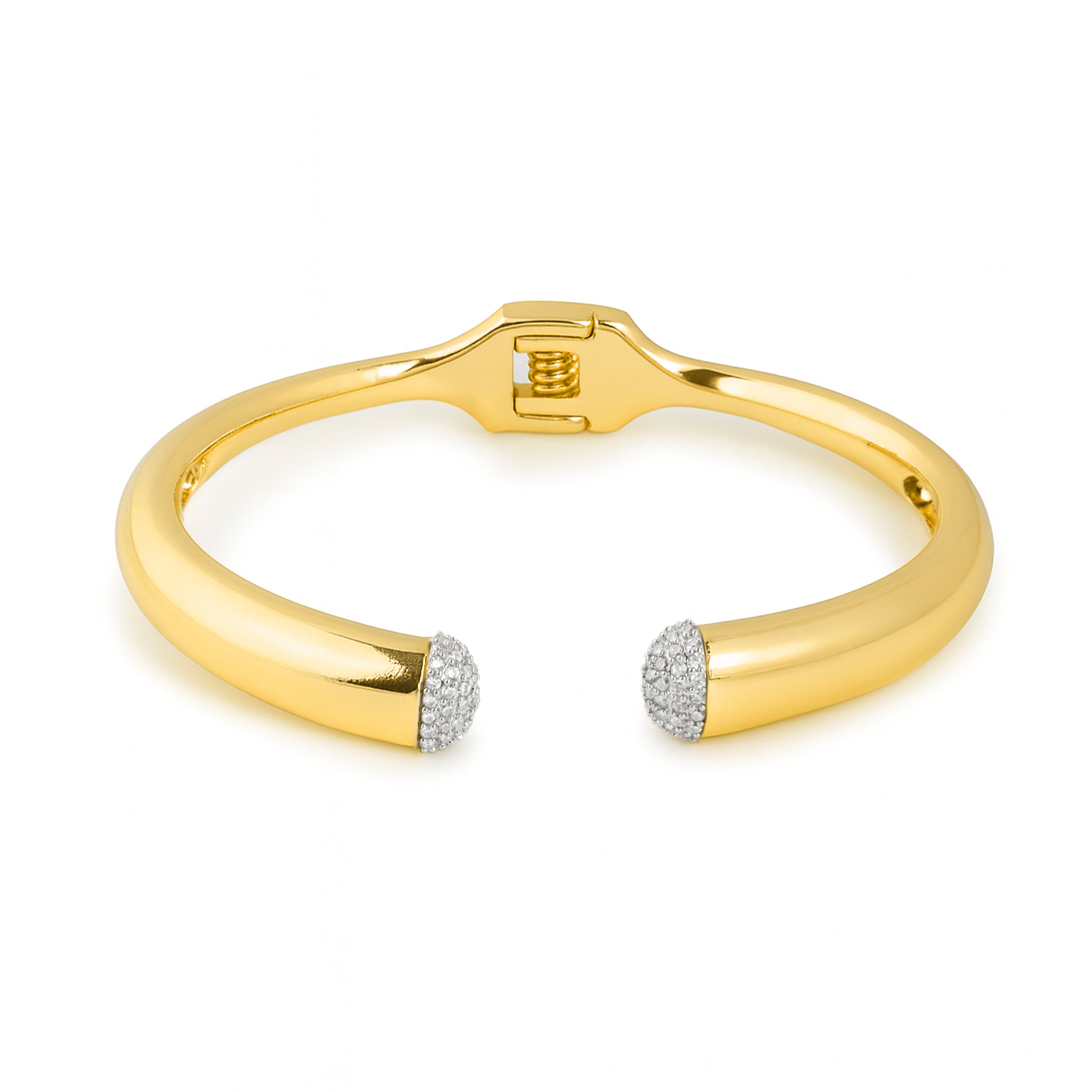 Bracciale con zircone brillante finitura in oro giallo 18k - Pharra