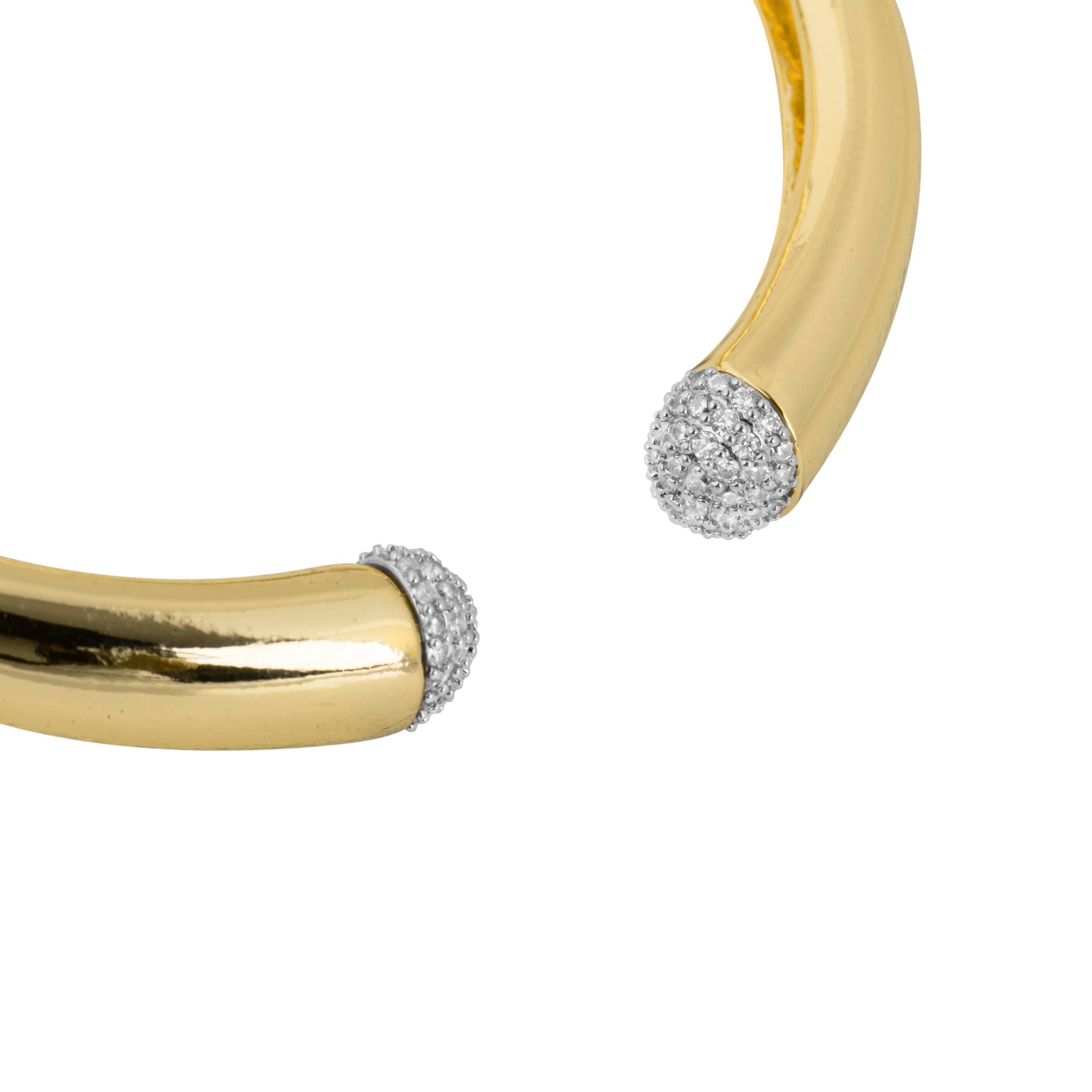Bracciale con zircone brillante finitura in oro giallo 18k - Pharra