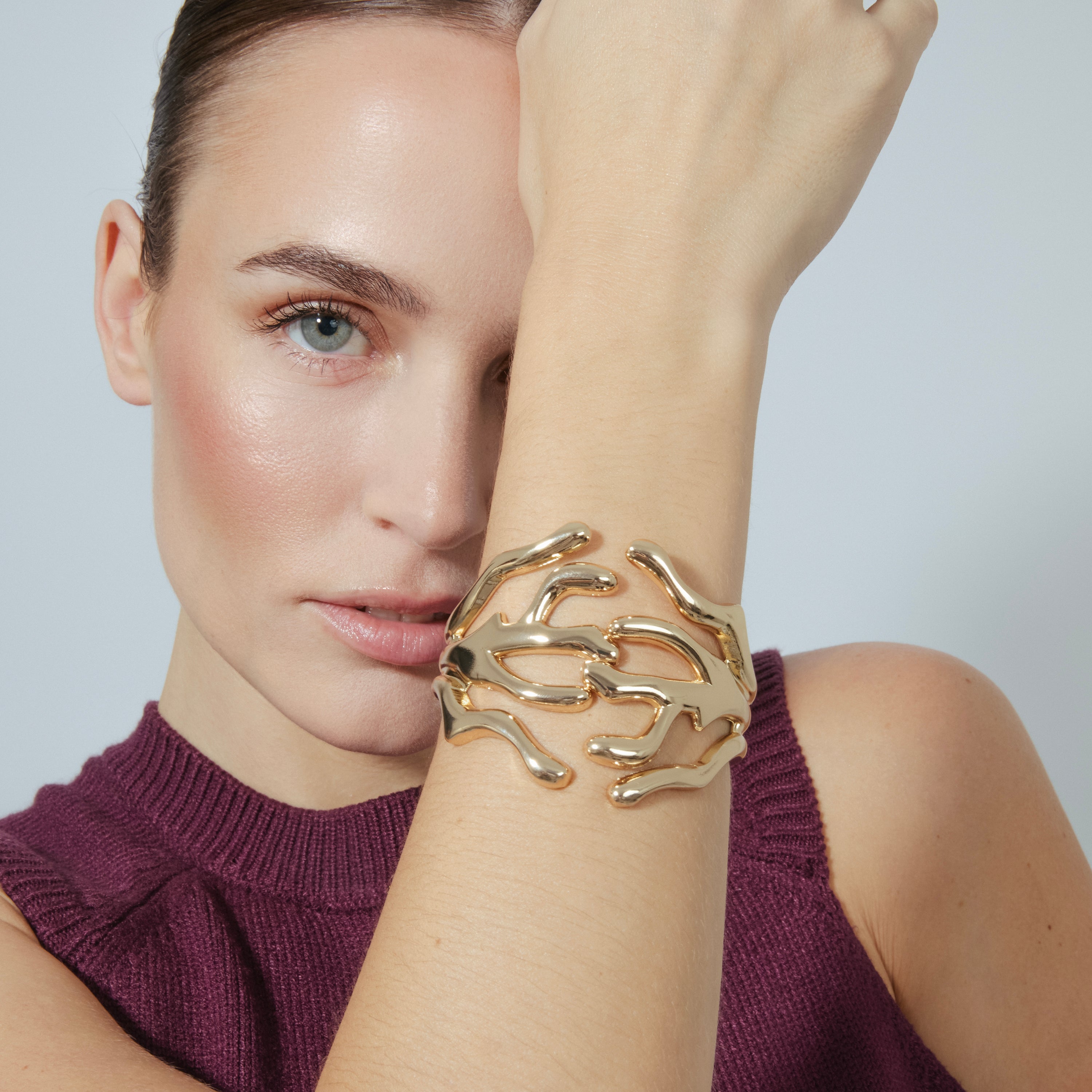 Pulseira acabamento ouro amarelo 18k - Fanzara