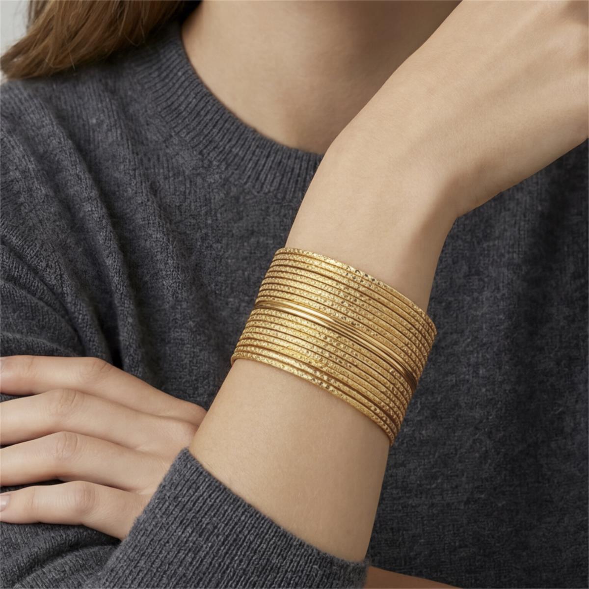 Pulsera Grukpa acabado oro amarillo 18k - Grukpa
