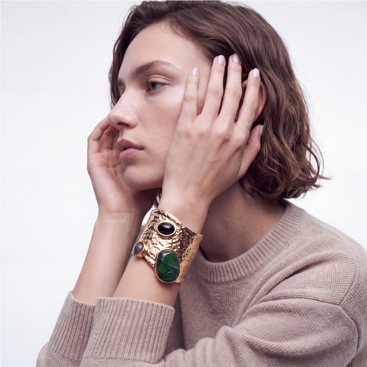 Armband mit 18-karätiger Gelbgoldbeschichtung - Brithi