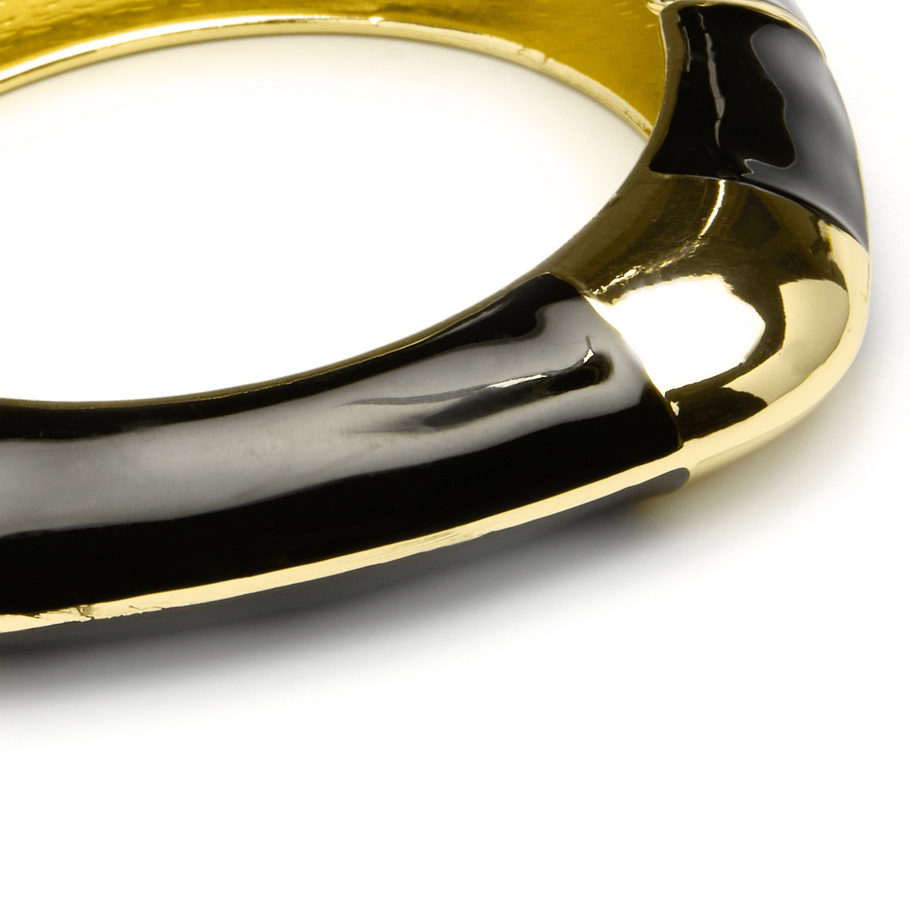 Pulsera acabado oro amarillo de 18k y Lacado Negro - Souda