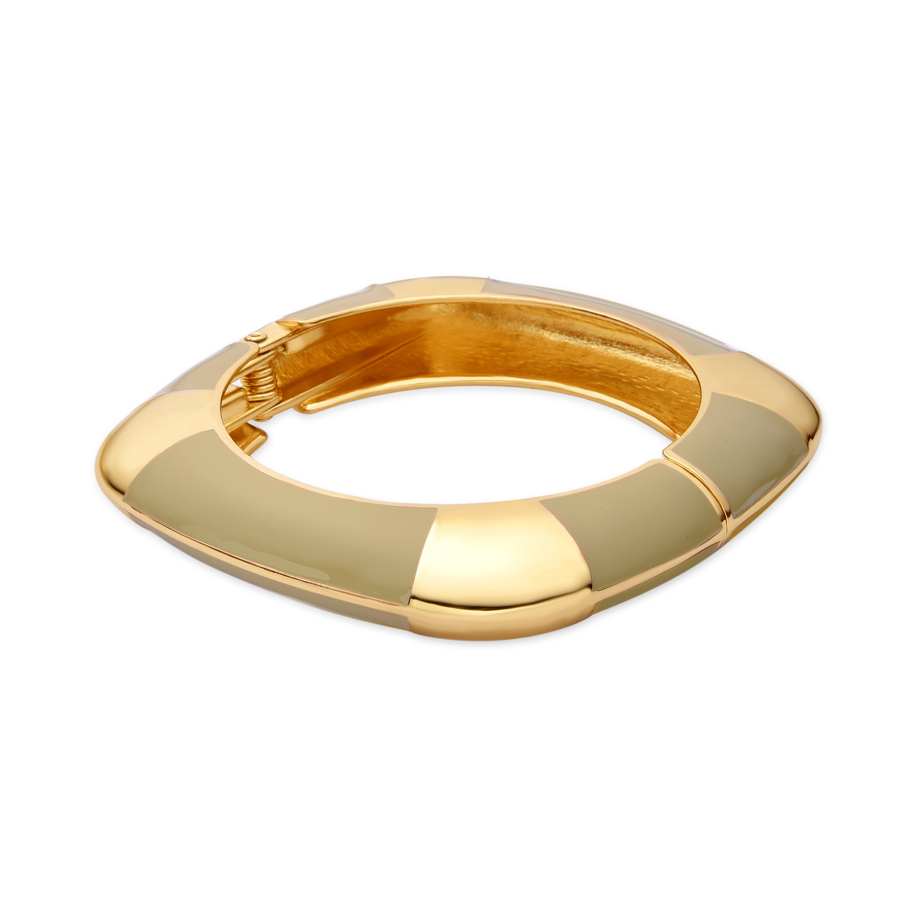 Bracelet finition or jaune 18k et laqué marron - Souda