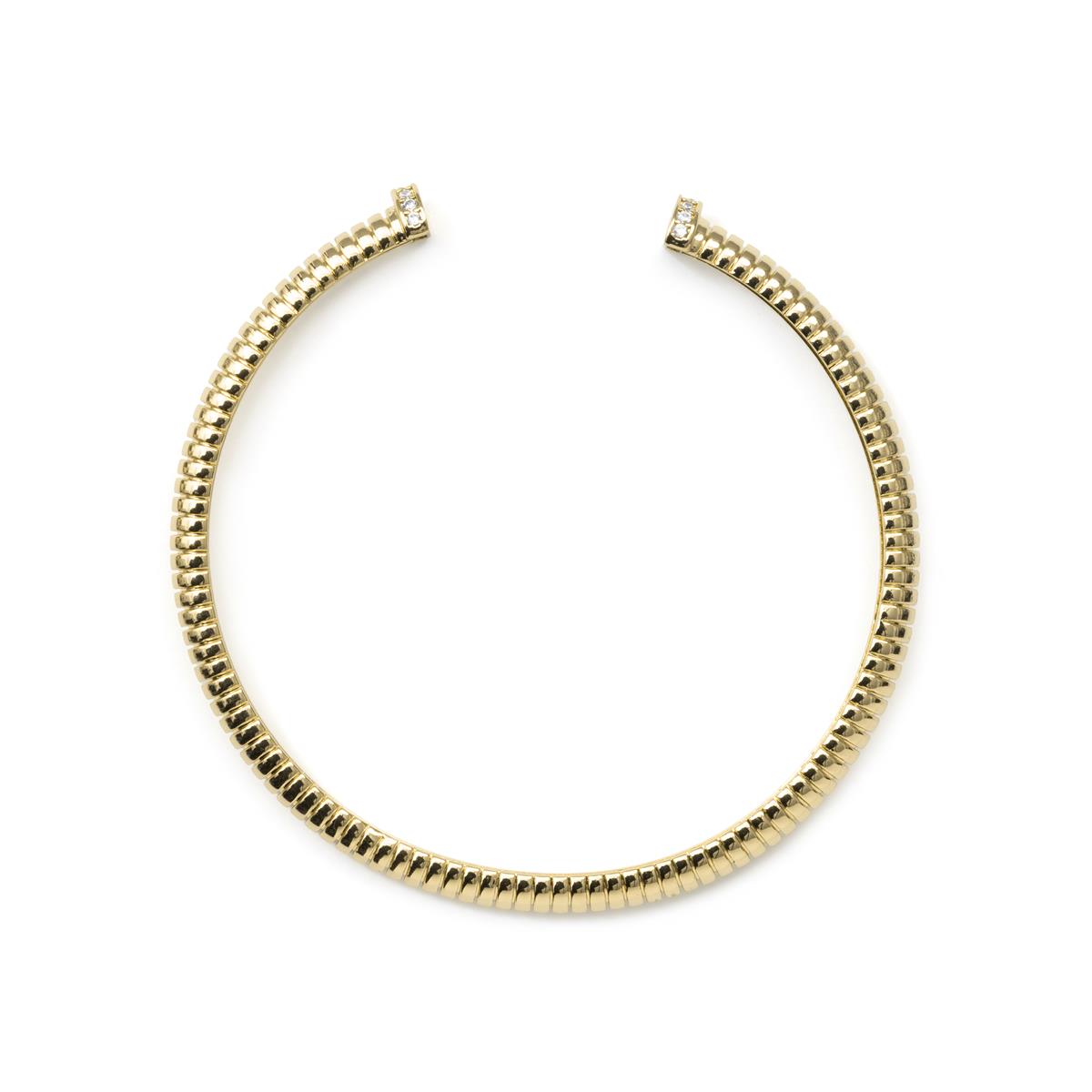 Armband mit funkelnden Zirkoniasteinen, 18 Karat Gelbgold-Finish – Aih
