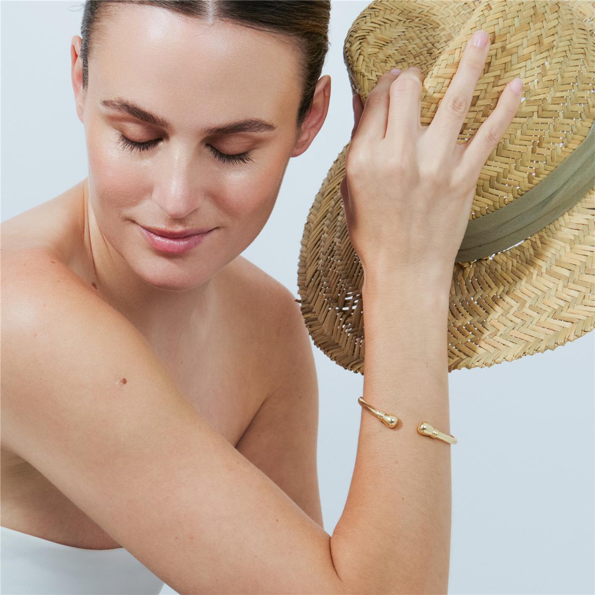 Pulsera acabado en oro amarillo de 18k - Sanee