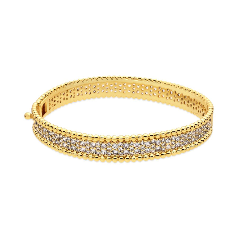 Pulsera de Circonita Brillante acabado en oro amarillo de 18k - Hissalde