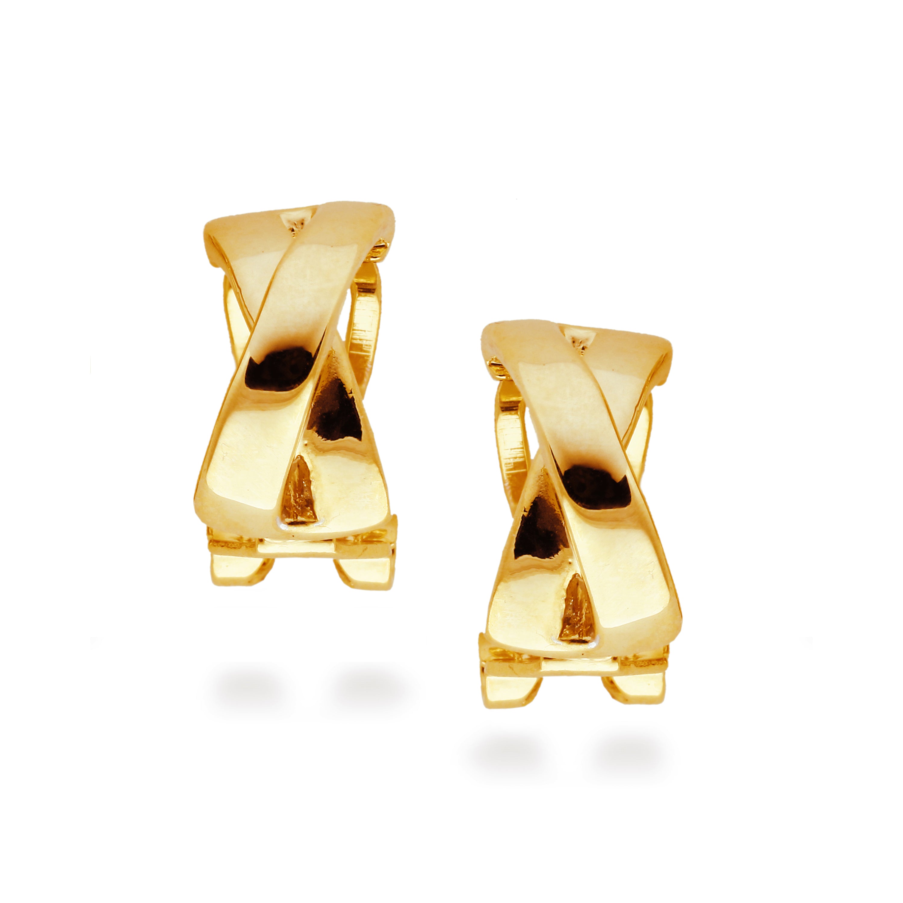 Earrings finished in 18K yellow gold - Queen