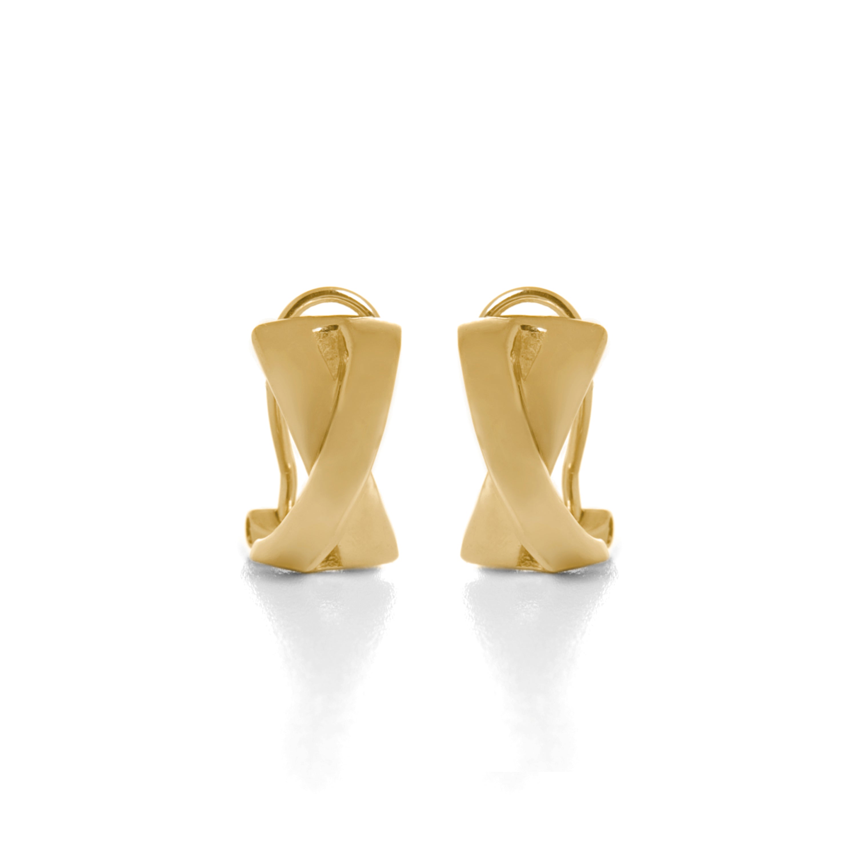 Brincos acabados em ouro amarelo 18K - Reina
