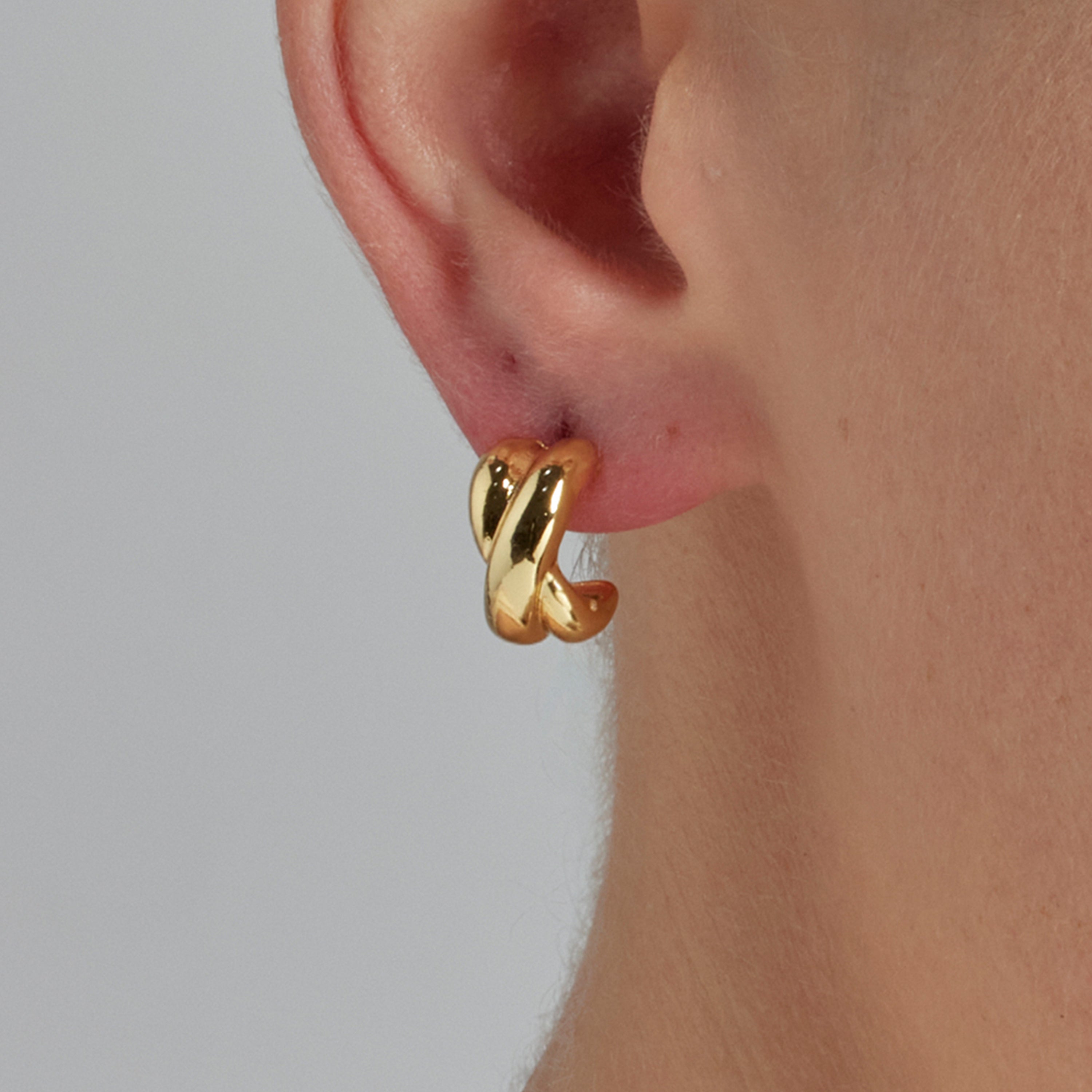 Ohrringe mit 18K Gelbgold-Finish - Kuvuca
